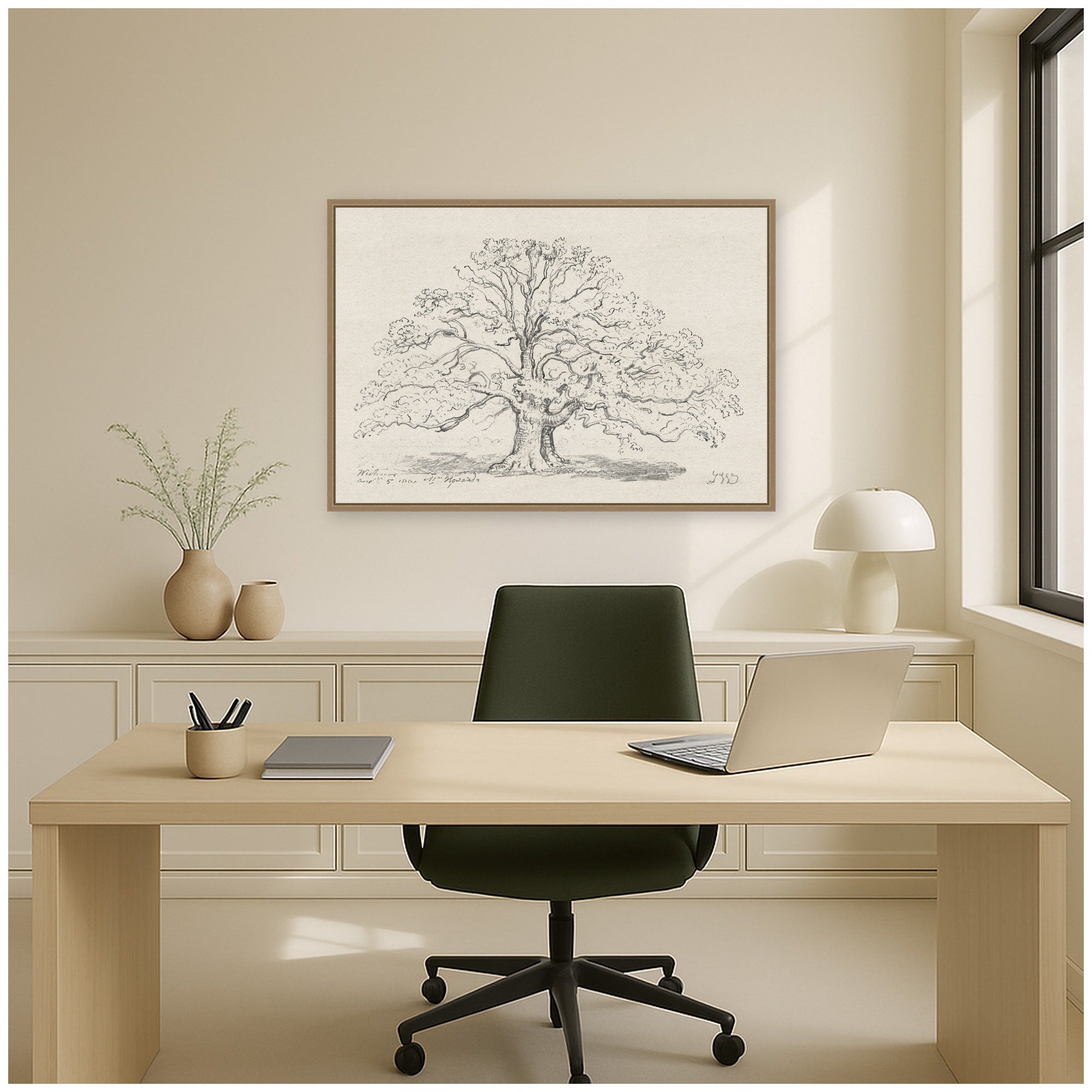 Framed Canvas 33x23 Sylvie Dark Gold 6