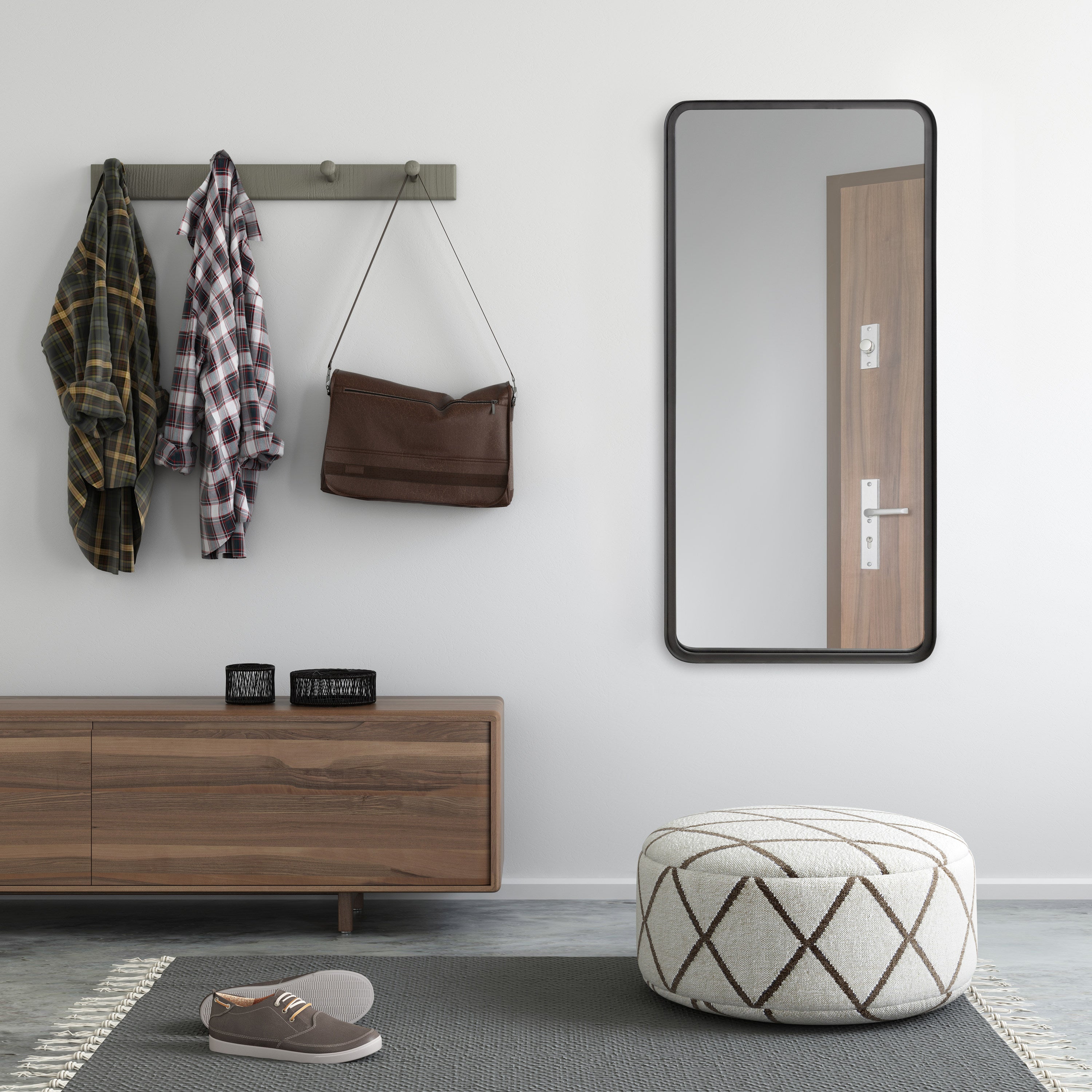 Rectangle Mirror 20x42 Gray 7