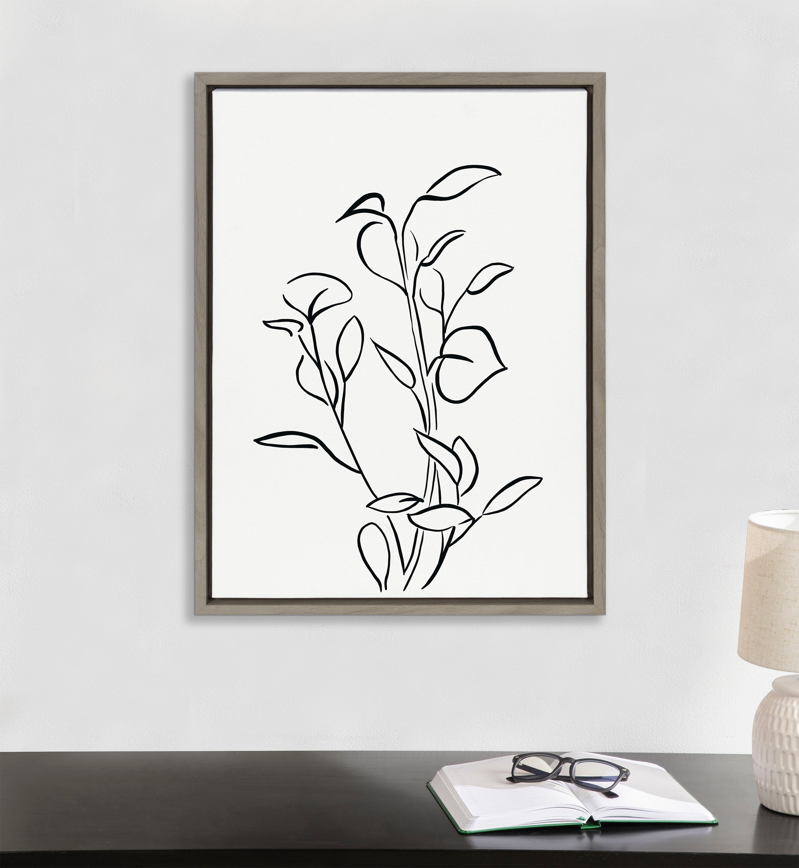 Framed Canvas Sylvie Graywash 18x24 7