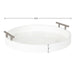 Single Tray White Silver 15.5" Diameter 4