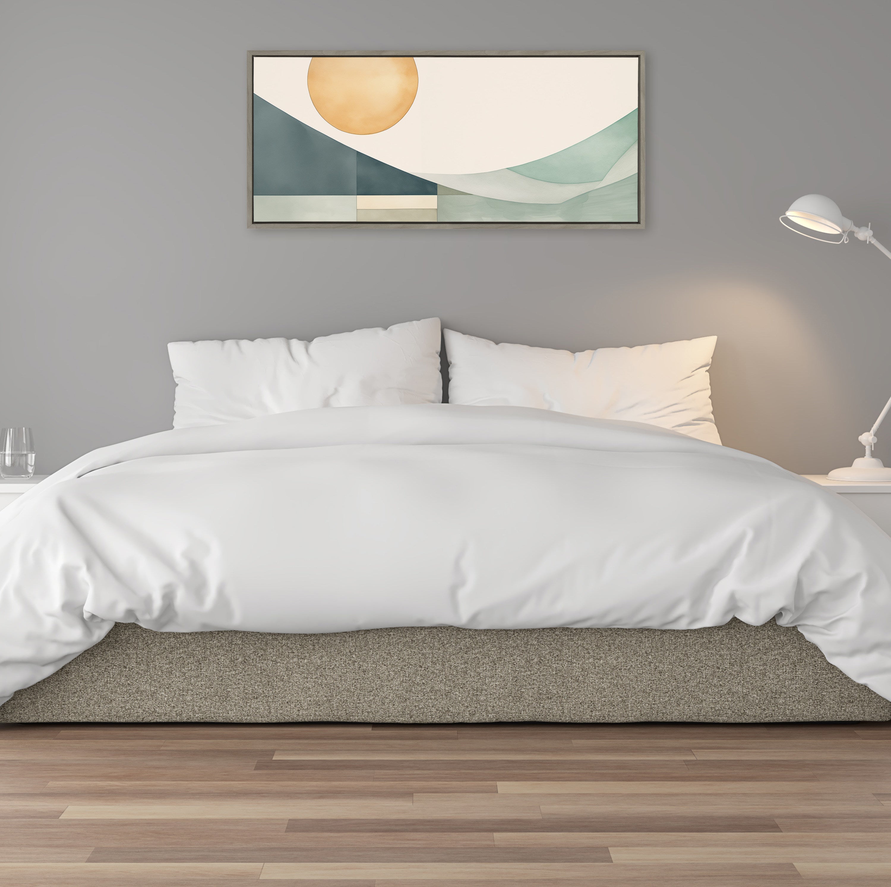 Framed Canvas 18x40 Sylvie Graywash 5