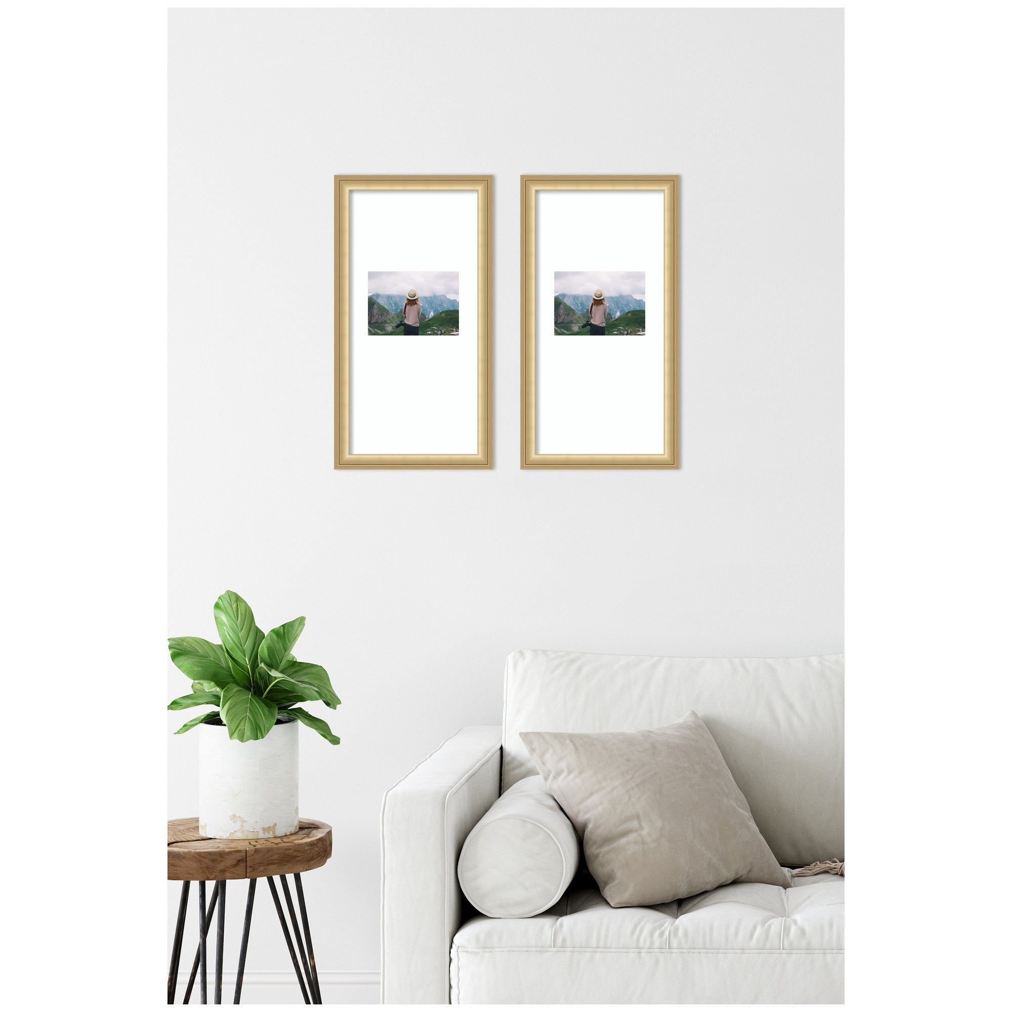 Wall Frame Florence Gold 11x20 matted to 5x7 6