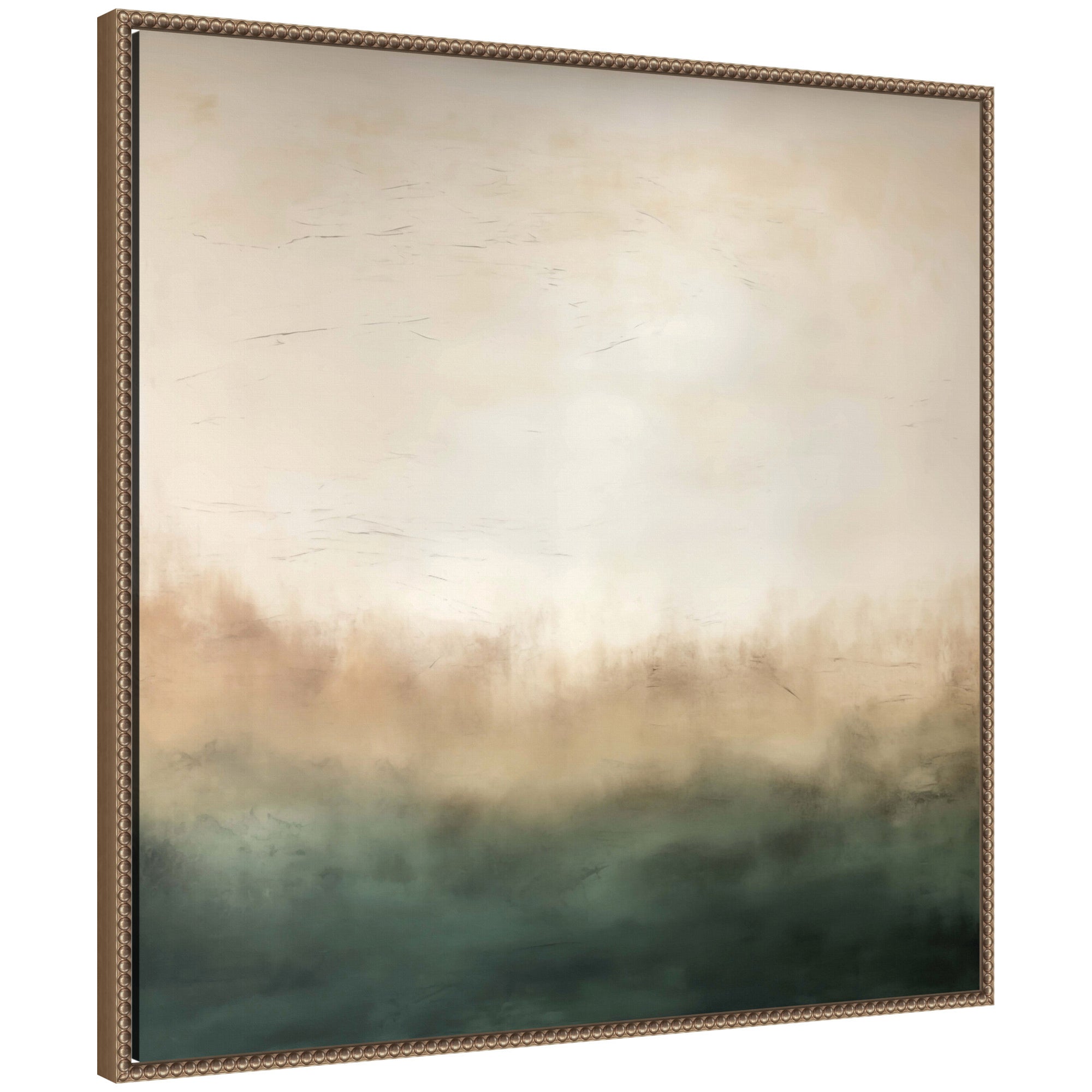 Framed Canvas 30x30 Sylvie Beaded Dark Gold 1