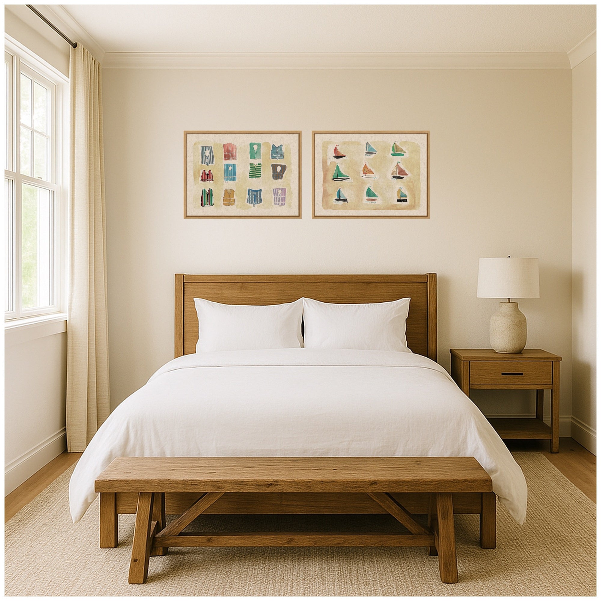 Art Set Sylvie Natural 2 Piece Set 18x24 6