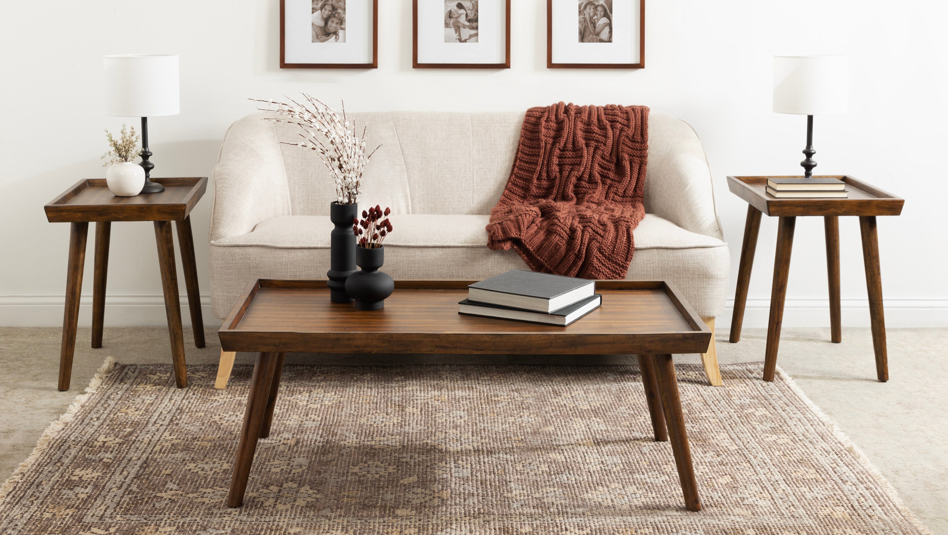 Coffee Table Walnut Brown 46x22x17 8