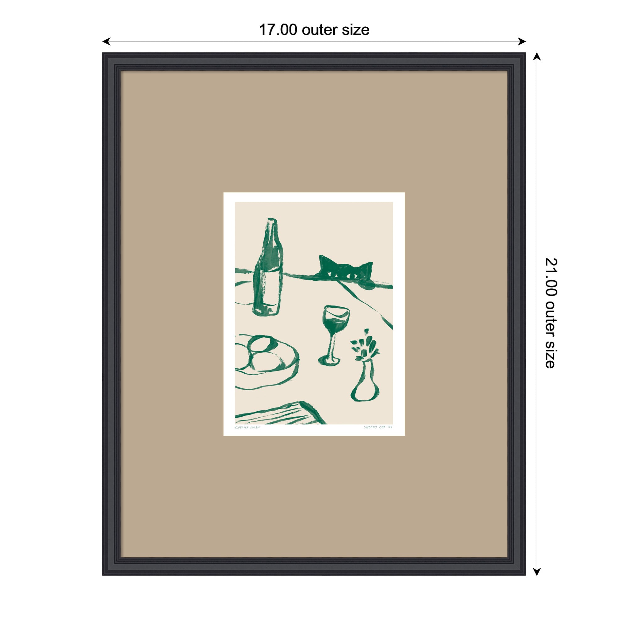 Framed Art 17 x 21 Edith Black 2