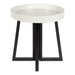 Side Table Black White 20x20x20 4