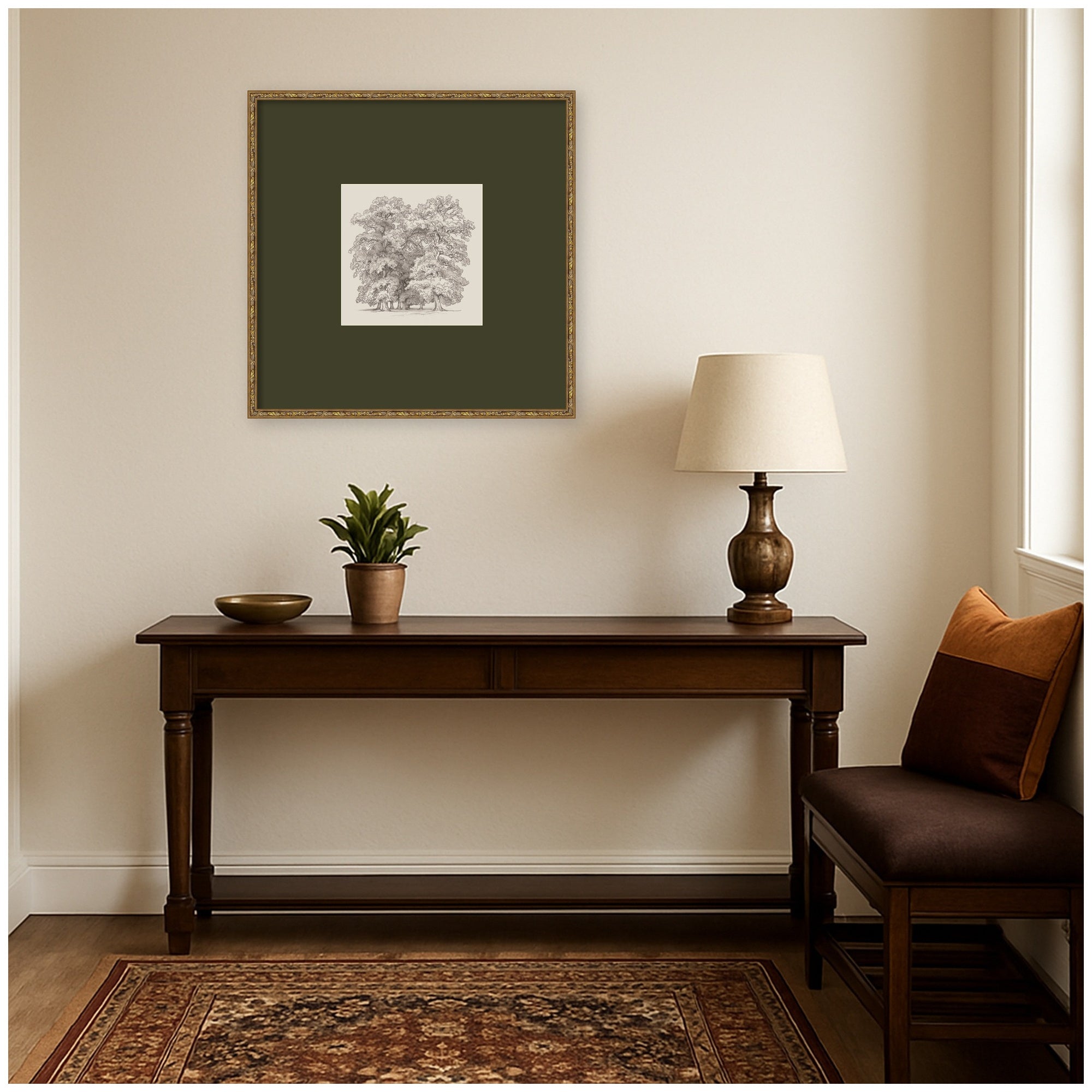 Framed Art 25x25 Belvedere Bronze 6