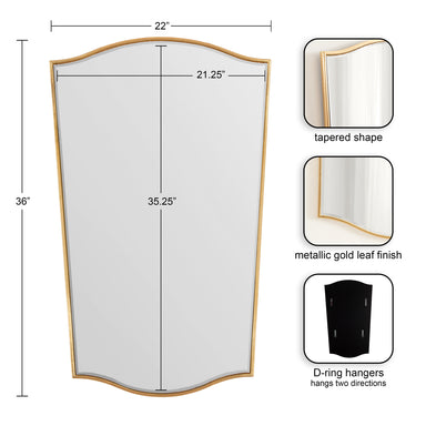 Scallop Mirror Gold 22x36 2