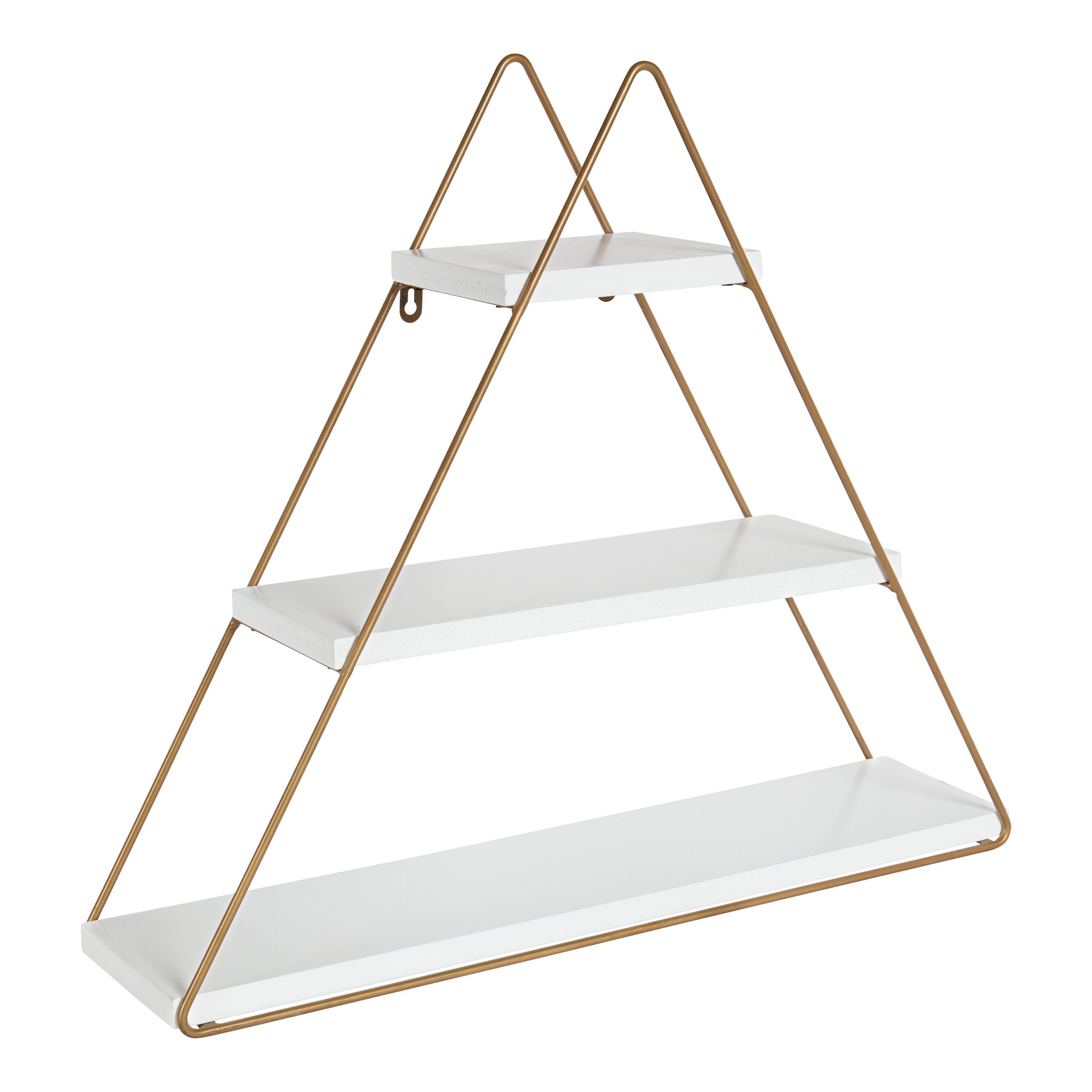 Accent Shelf White Gold 3 Shelves 1