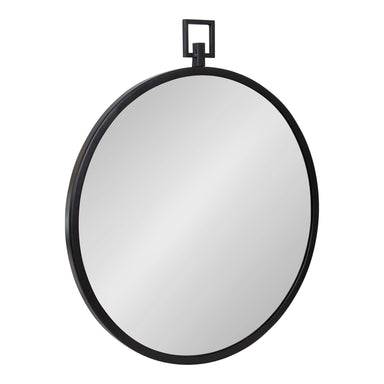 Round Mirror Black 24x28 1