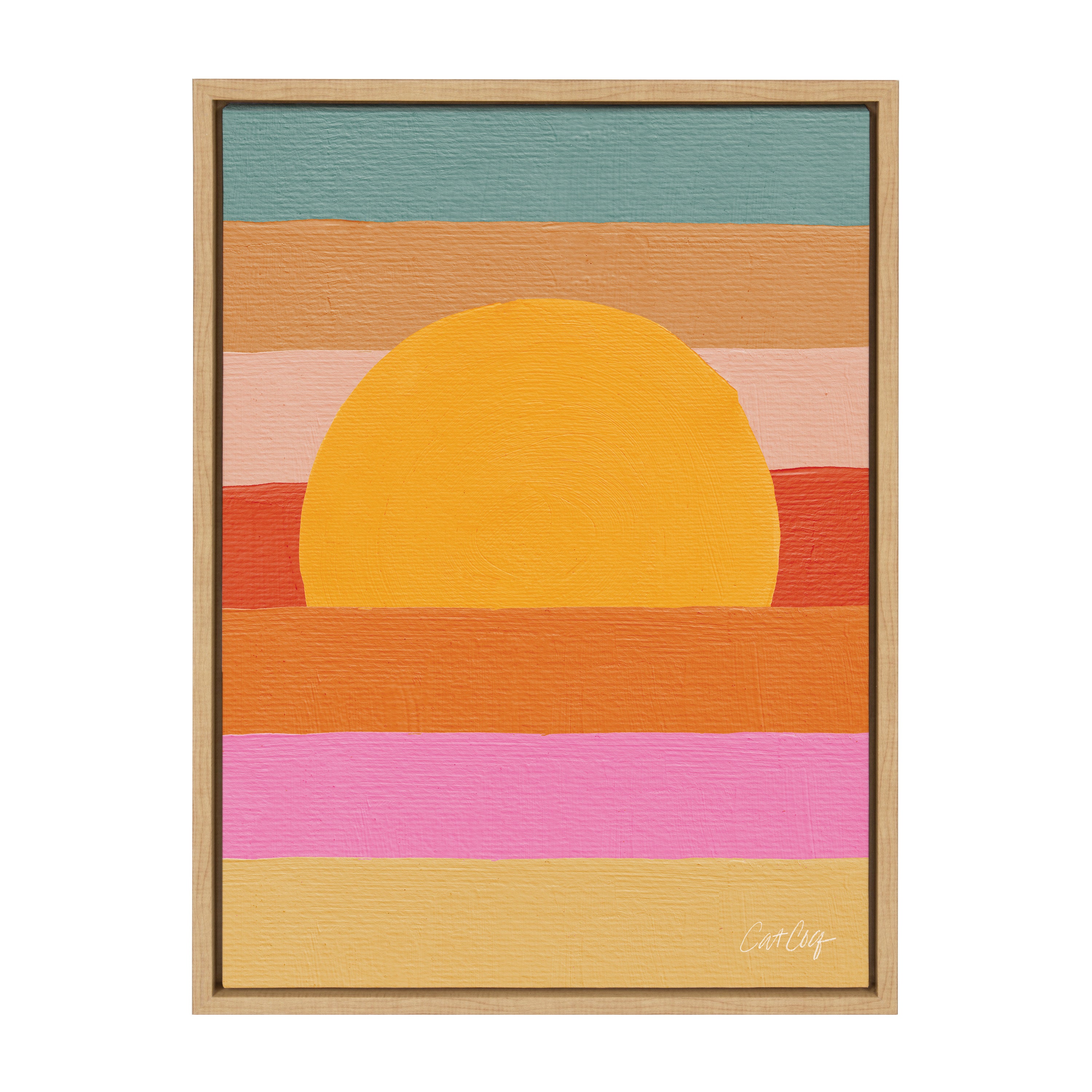 Sylvie Sunset Waves Framed Canvas by Cat Coquillette