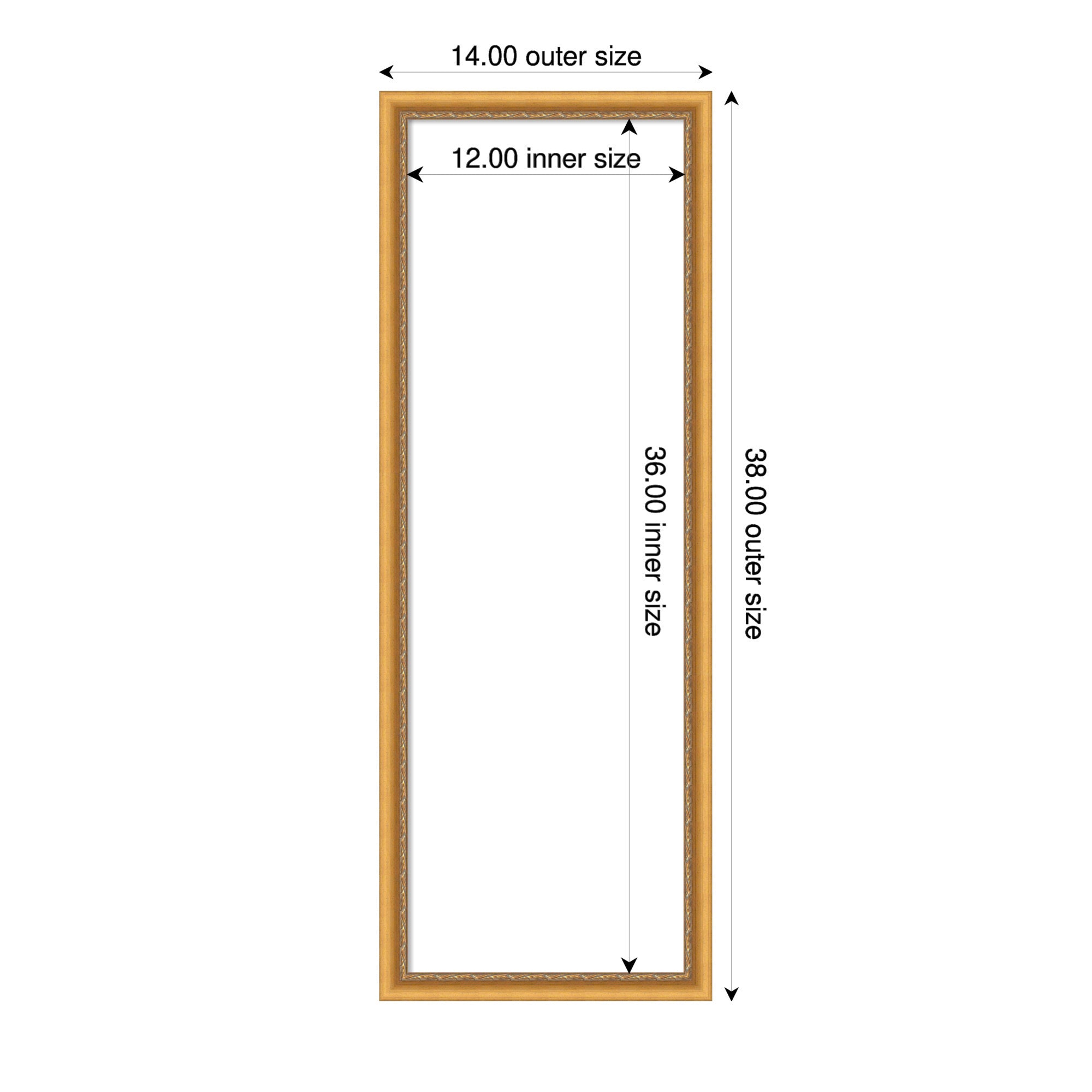 Dry Erase Board Belmont Rope Gold 14x38 2