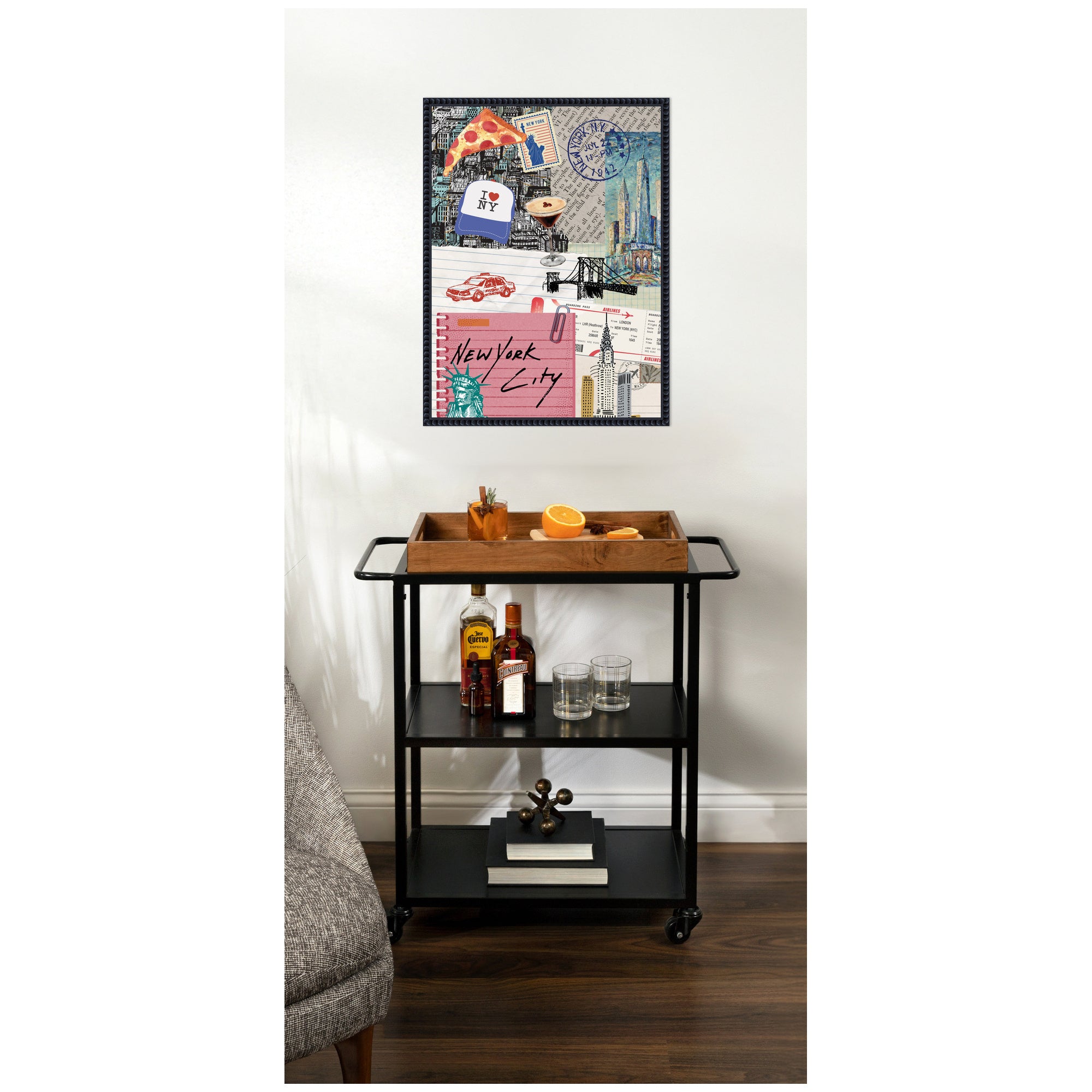 New York Collage by Megan Ryan Framed Canvas Wall Art Print