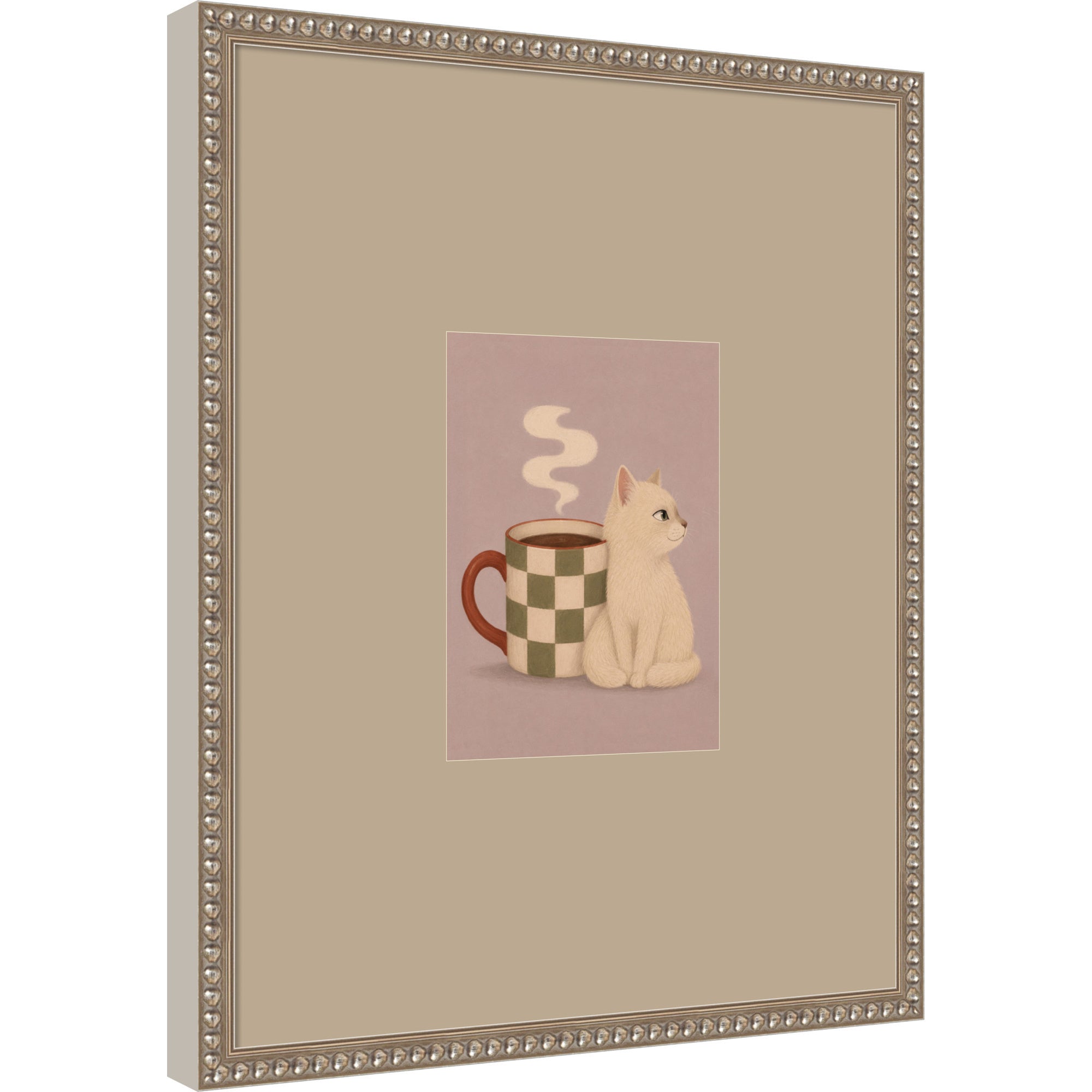 Framed Art 17 x 21 Bradford Bead Silver 1