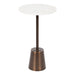 Side Table White Bronze 14x14x24 1