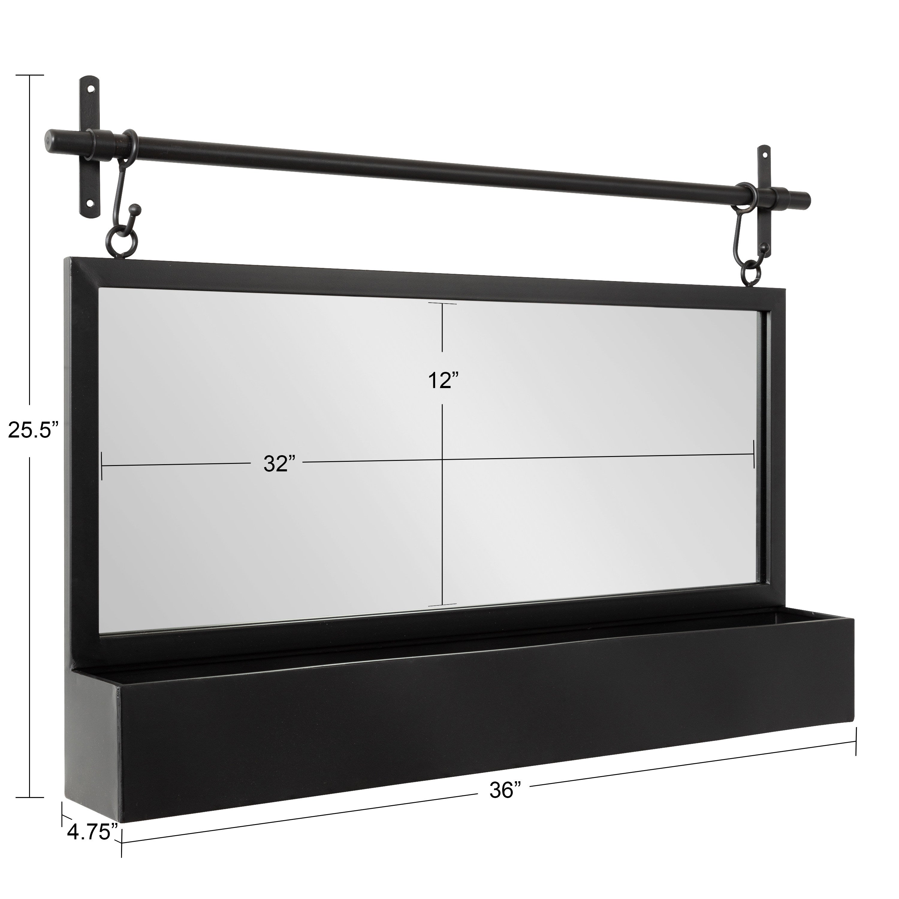 Gammons Wall Mirror with Shelf