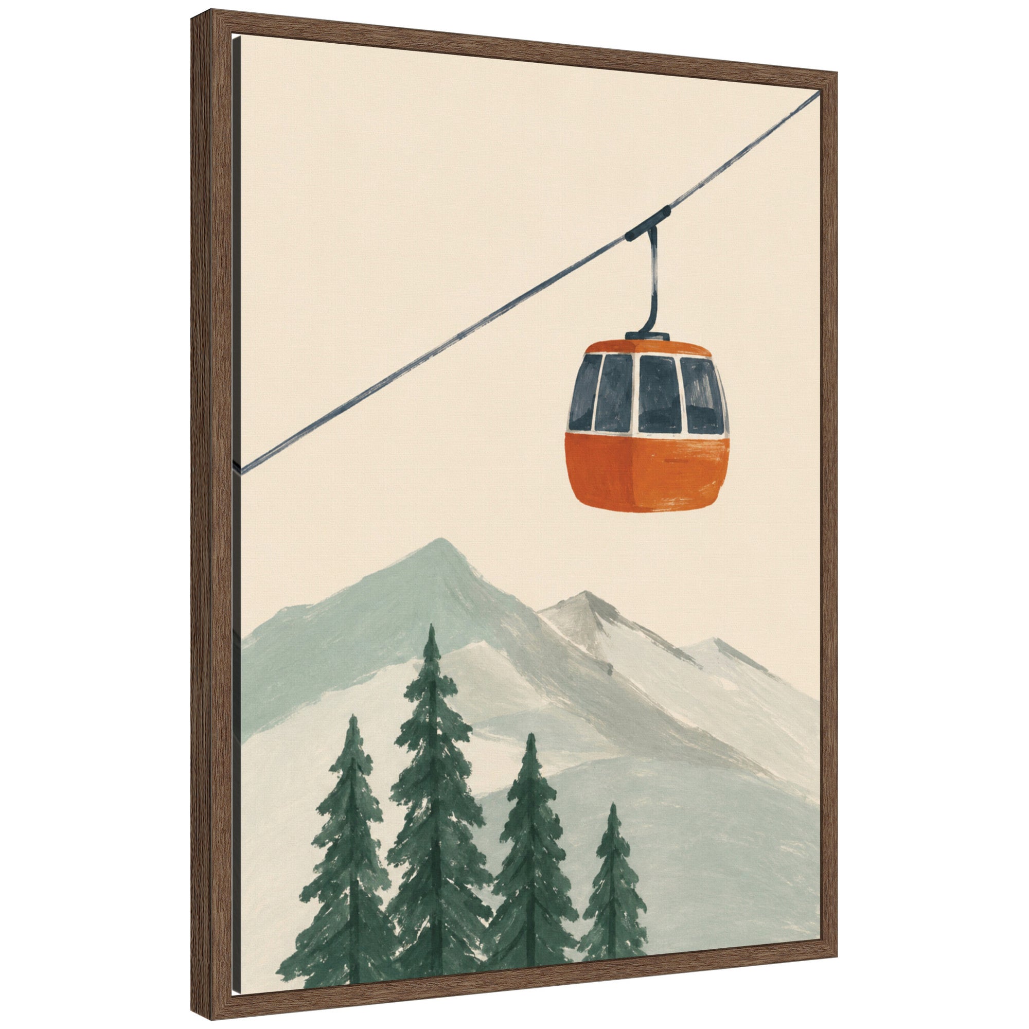Framed Canvas Sylvie Walnut 18x24 1
