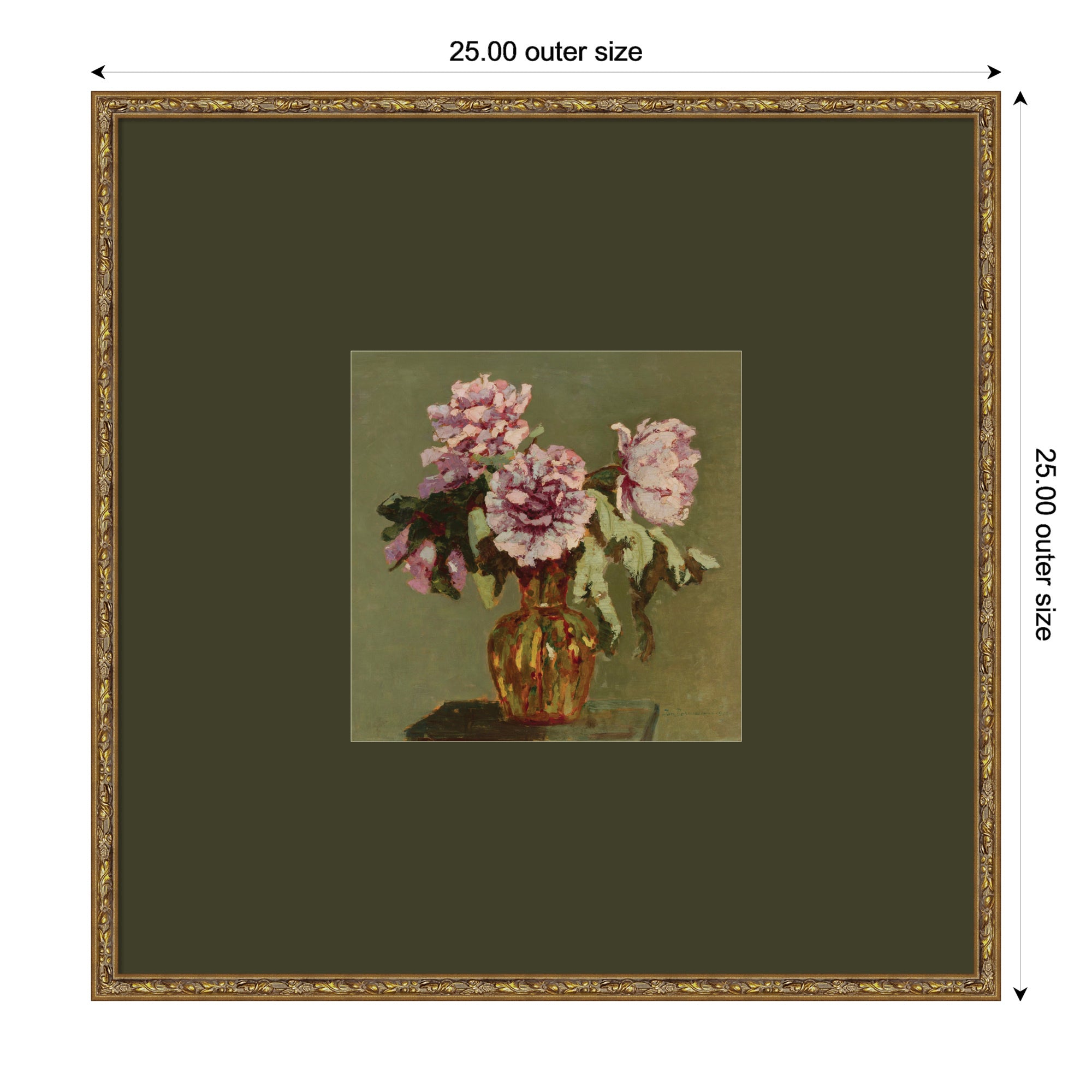Framed Art 25x25 Belvedere Bronze 6