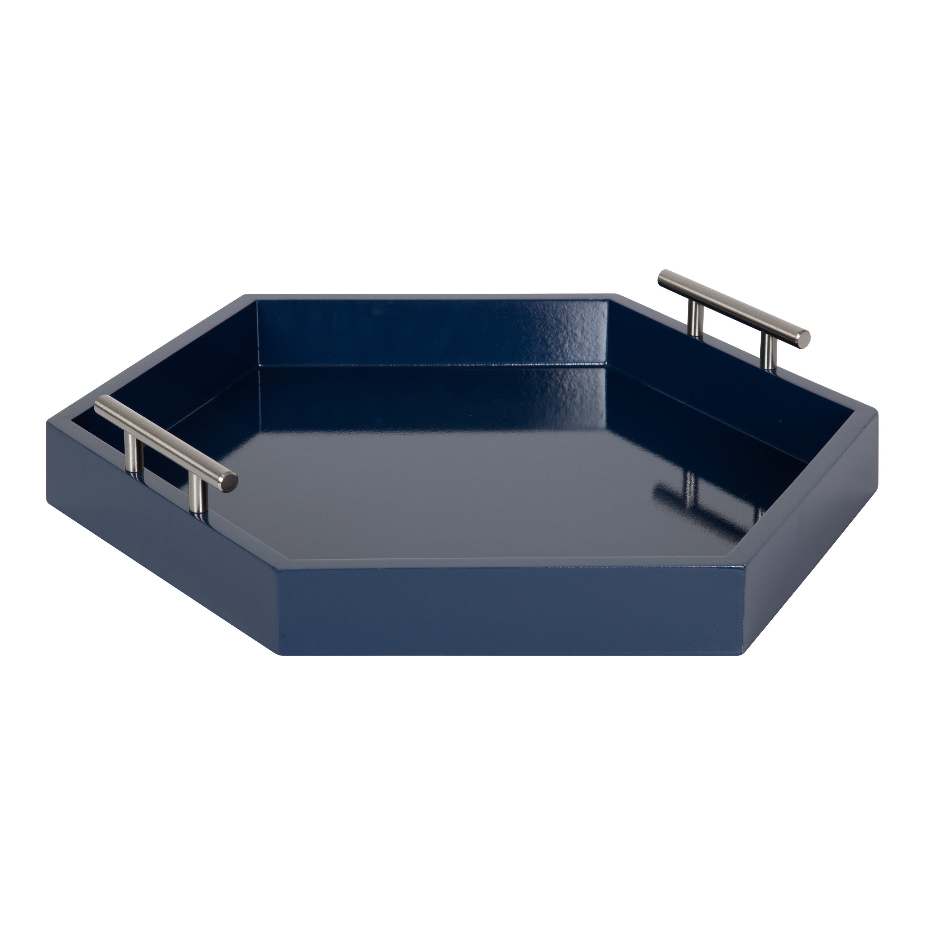 Single Tray Navy Blue Silver 18x18 1