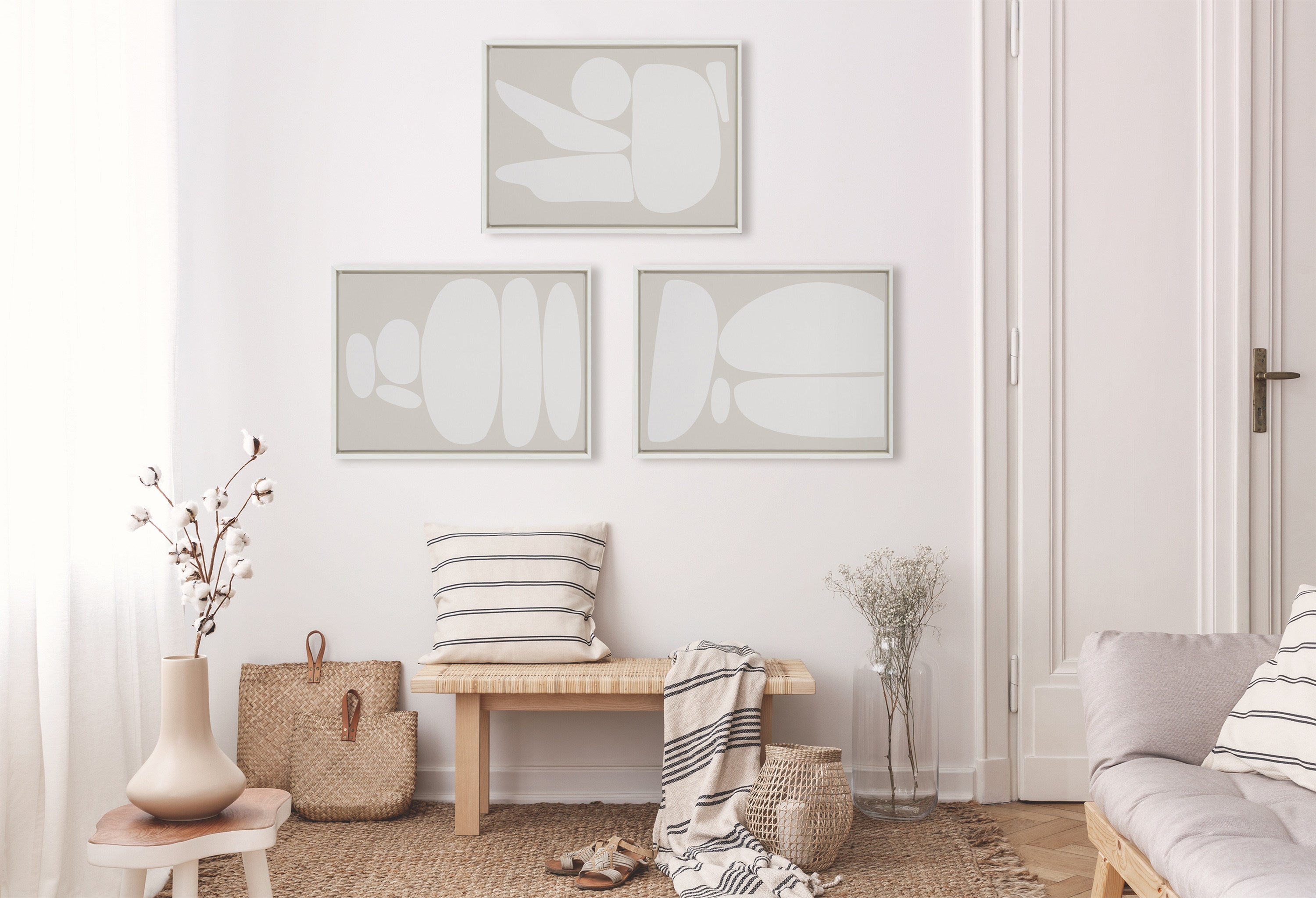 Art Set 3 Piece Set 18x24 Sylvie White 6