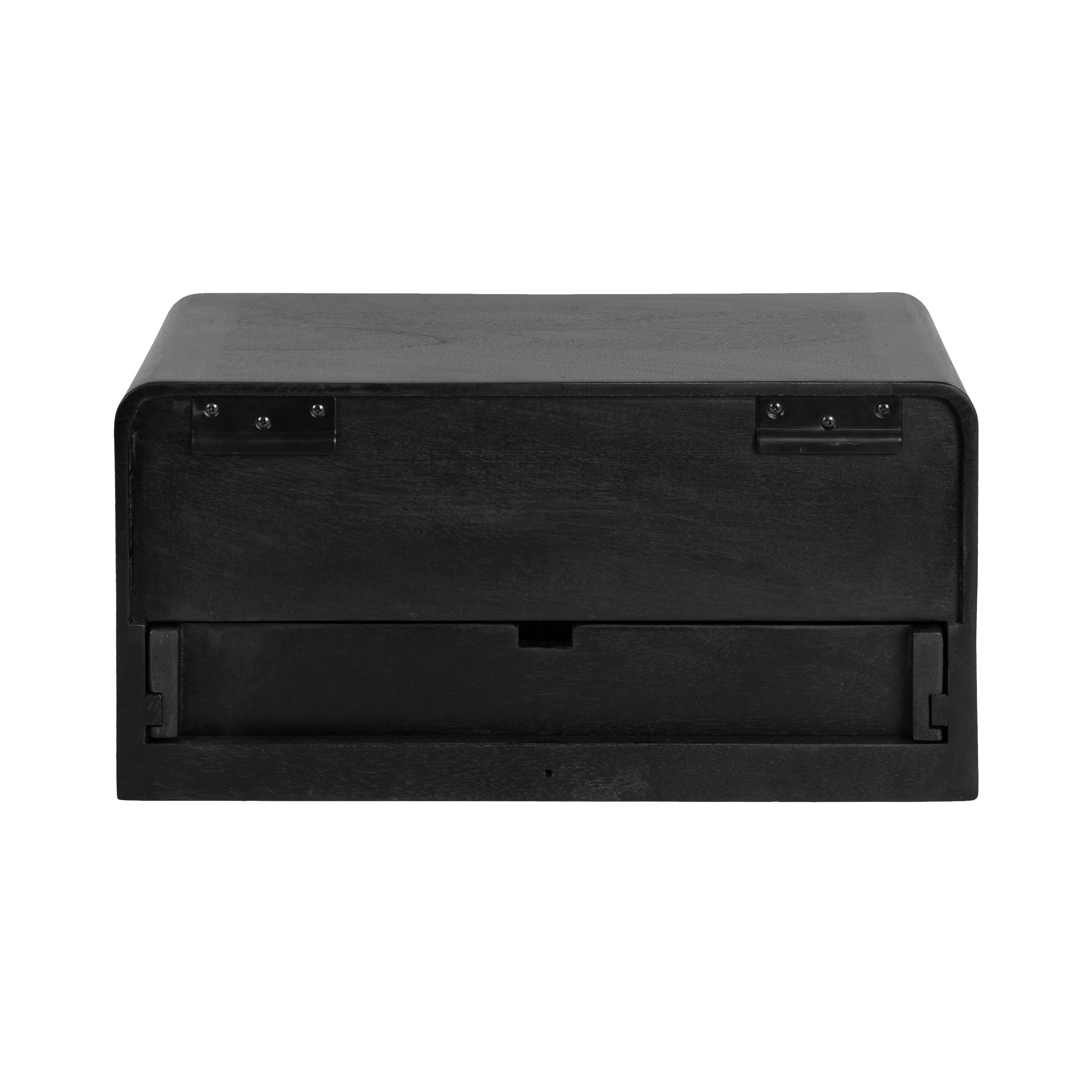 Floating Side Table Black 18x10x9 4