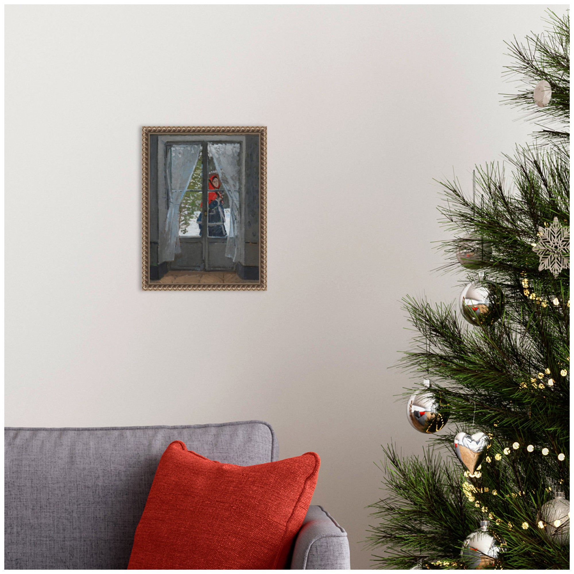 Framed Canvas Sylvie Beaded Dark Gold 10x13 5