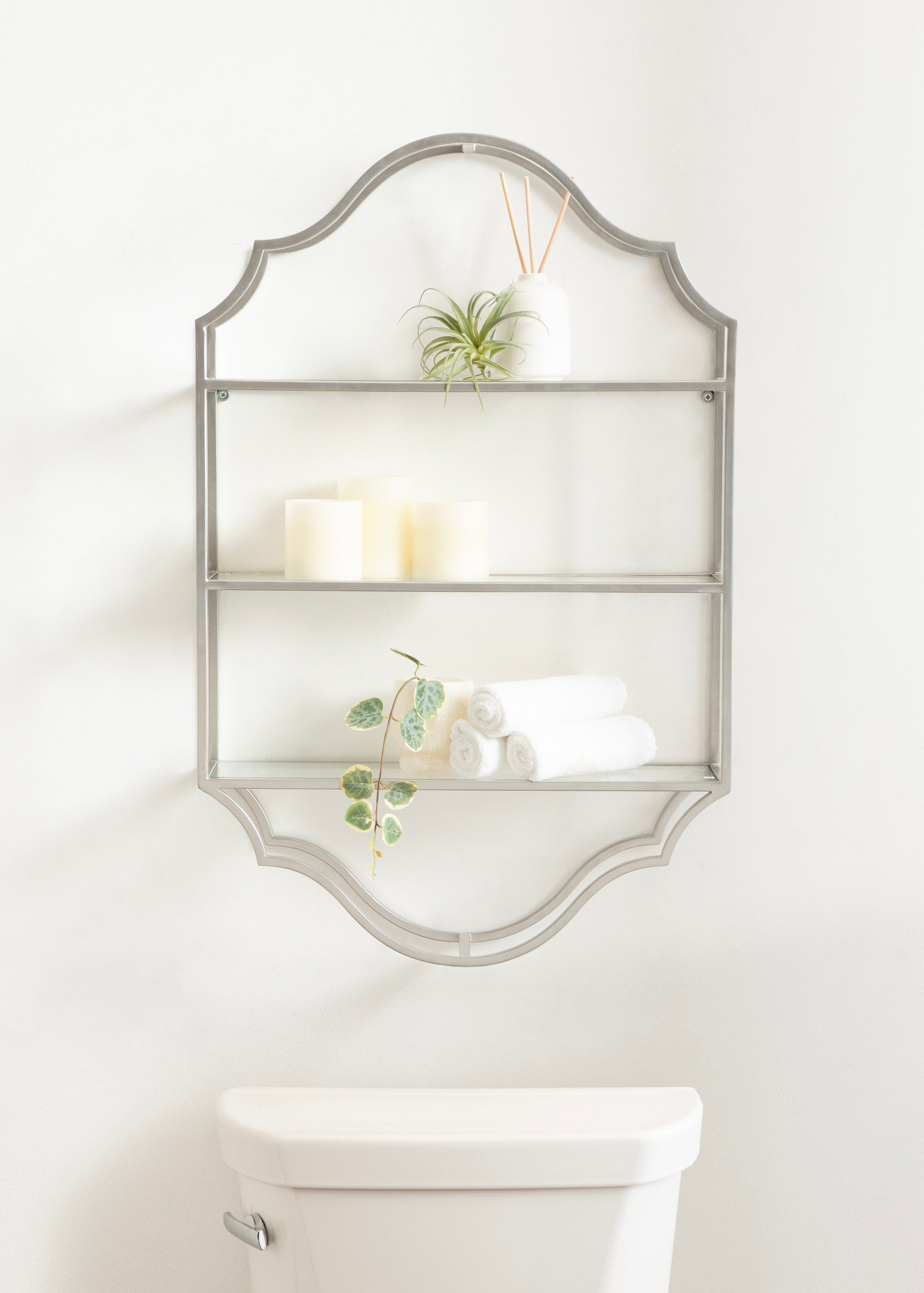 Accent Shelf Silver 20x6x32 6