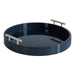 Single Tray Navy Blue Silver 15.5" Diameter 1