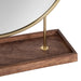 Tabletop Mirror Walnut Brown Gold 18x22 3