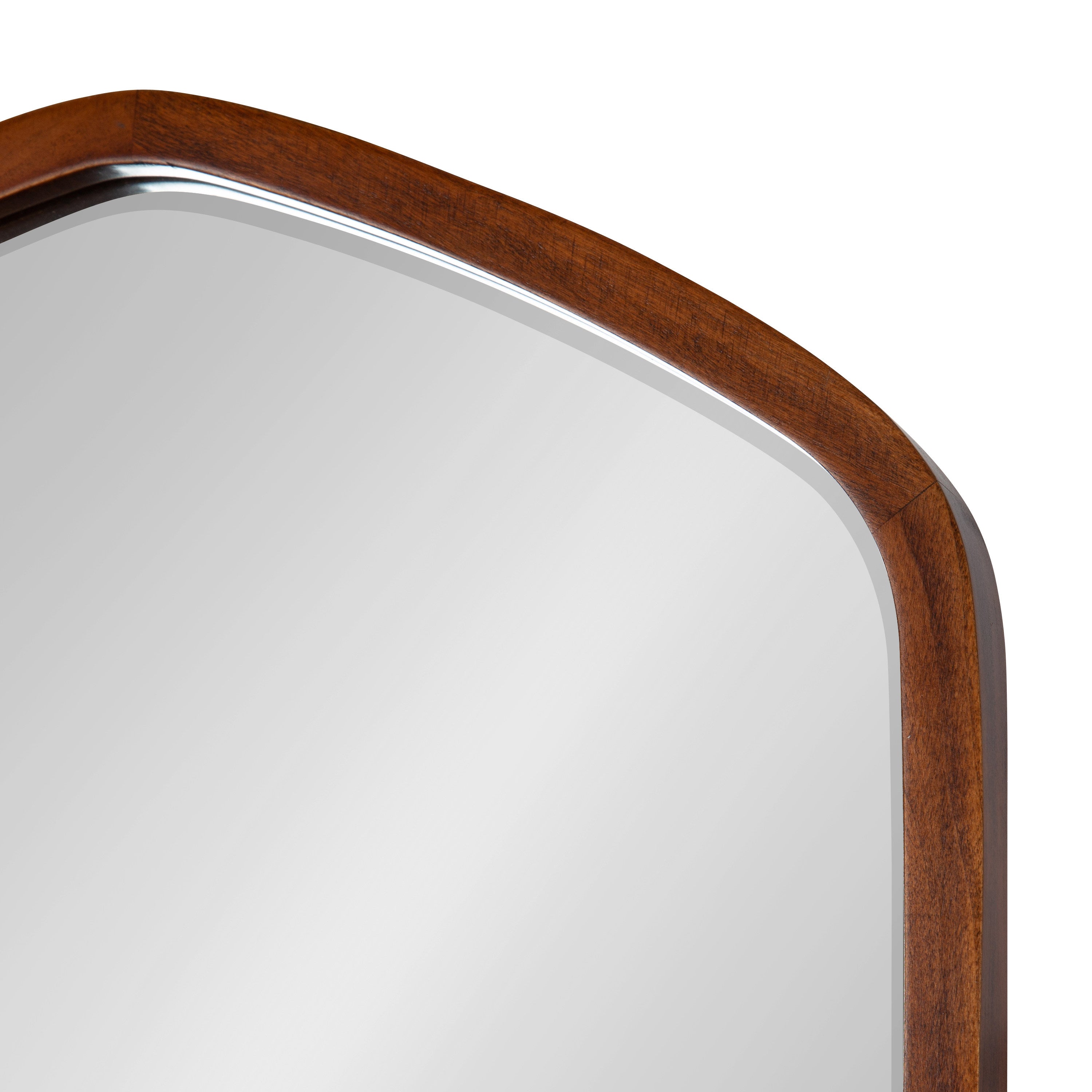 Hexagon Mirror Walnut Brown 20x36 3