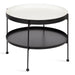 Coffee Table 26" Diameter White Black 1