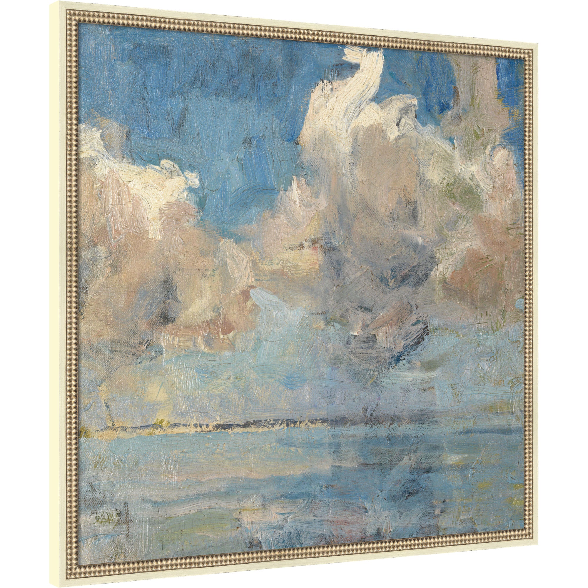 Mounted Canvas 34x34 Castellan Distressed White 5