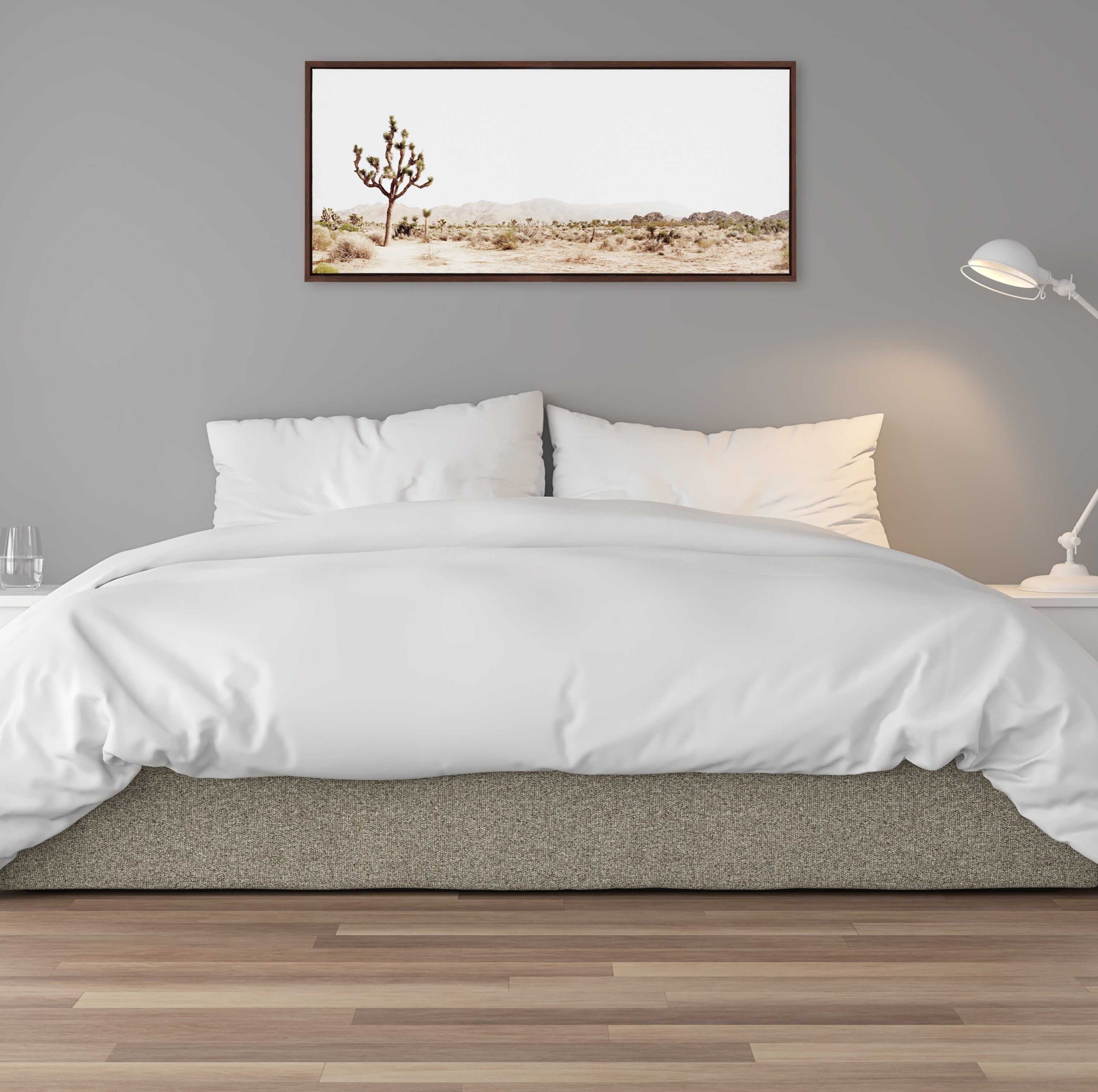 Framed Canvas Sylvie Walnut 18x40 6
