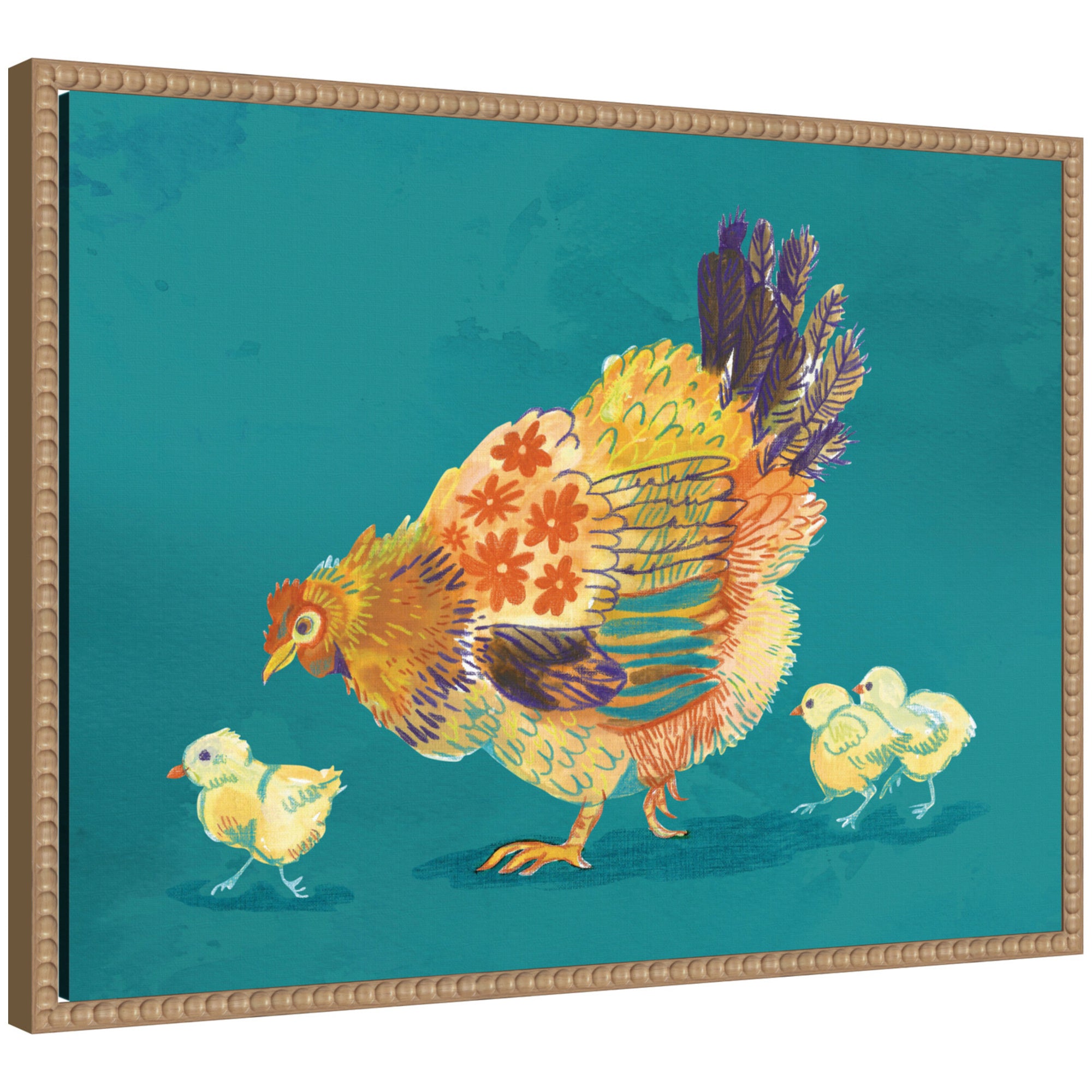 Mother Hen by Lucia Gianello Framed Canvas Wall Art Print