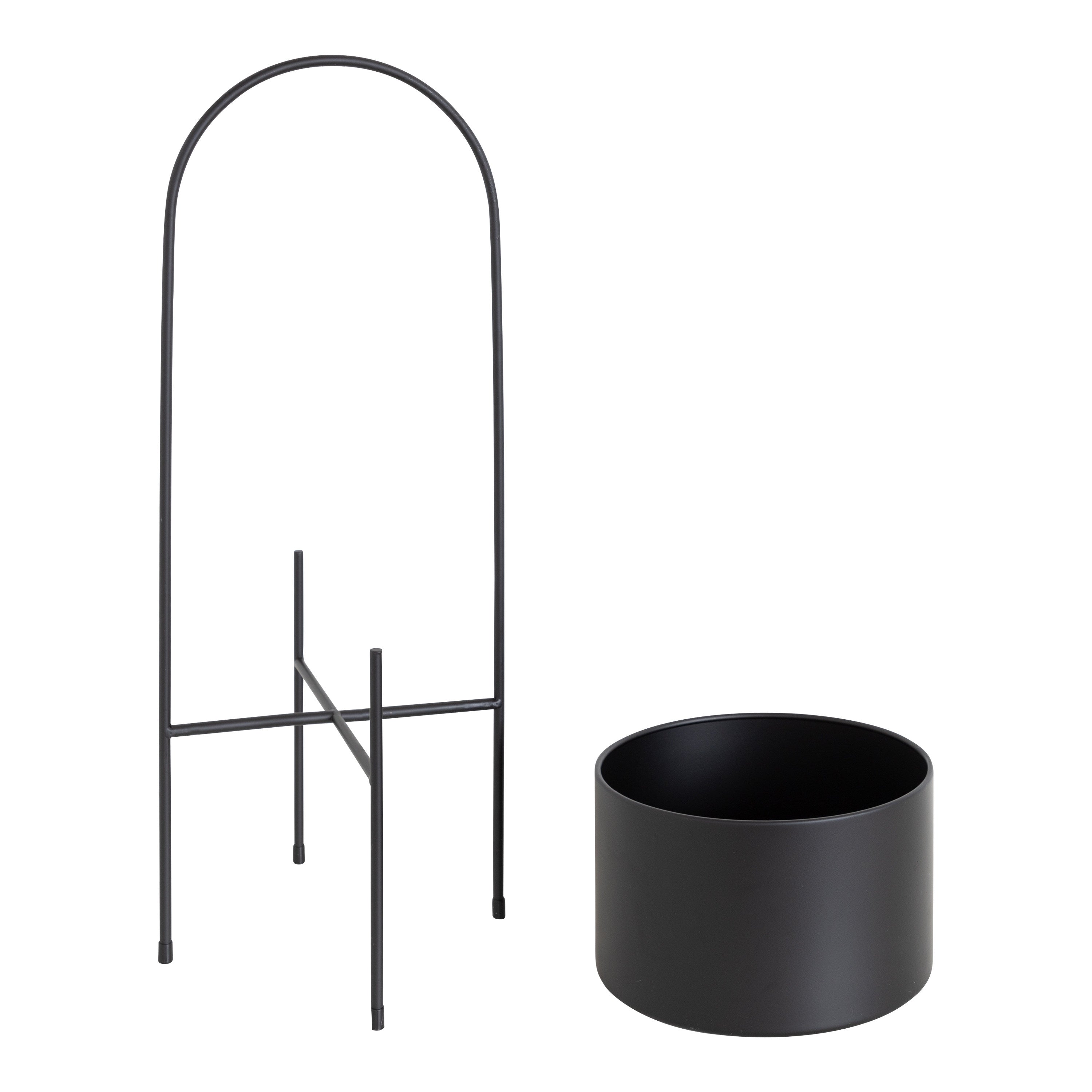 Freestanding Planter 2 Piece Black 4