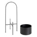 Freestanding Planter 2 Piece Black 4