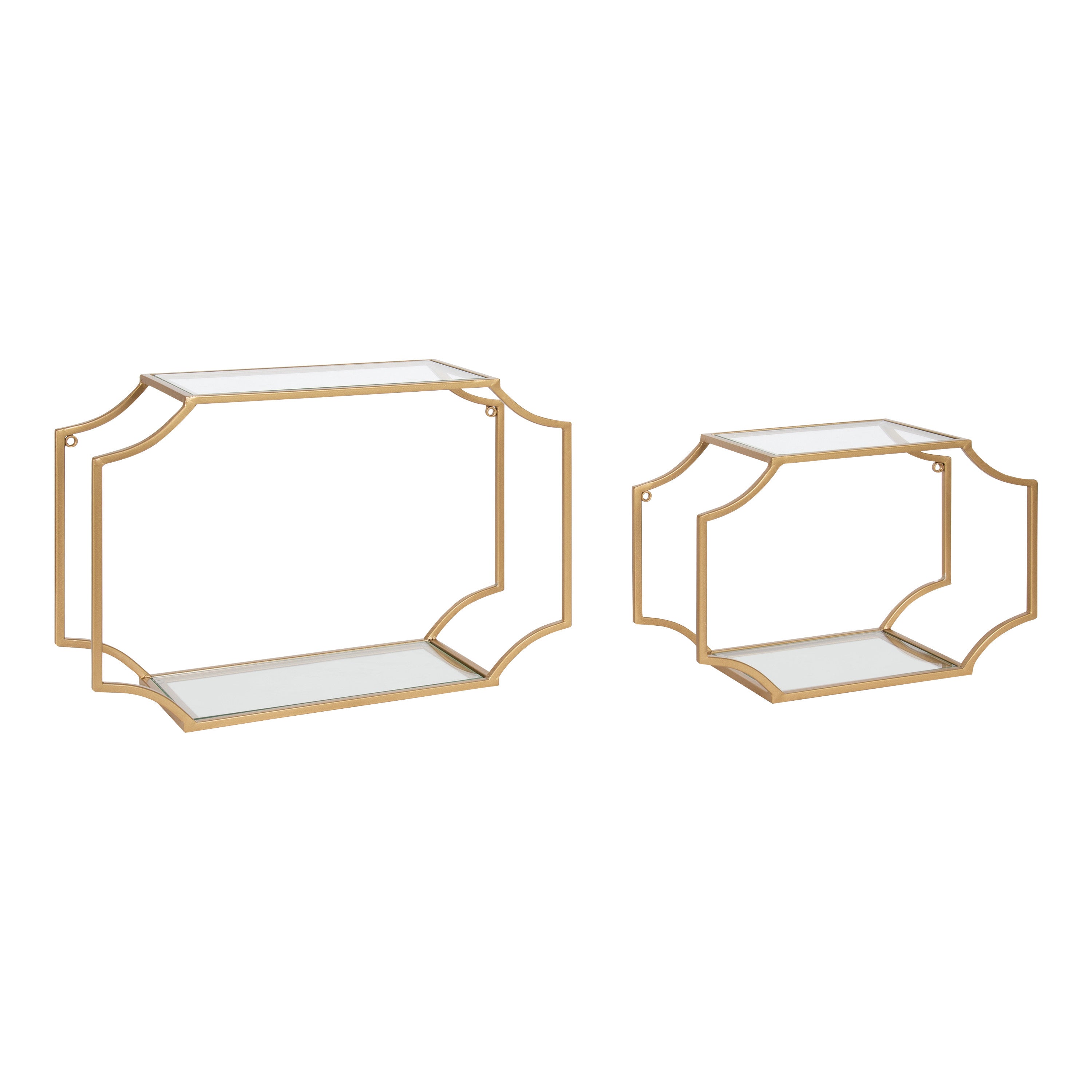 Accent Shelf Gold 2 Piece 18 inch 1