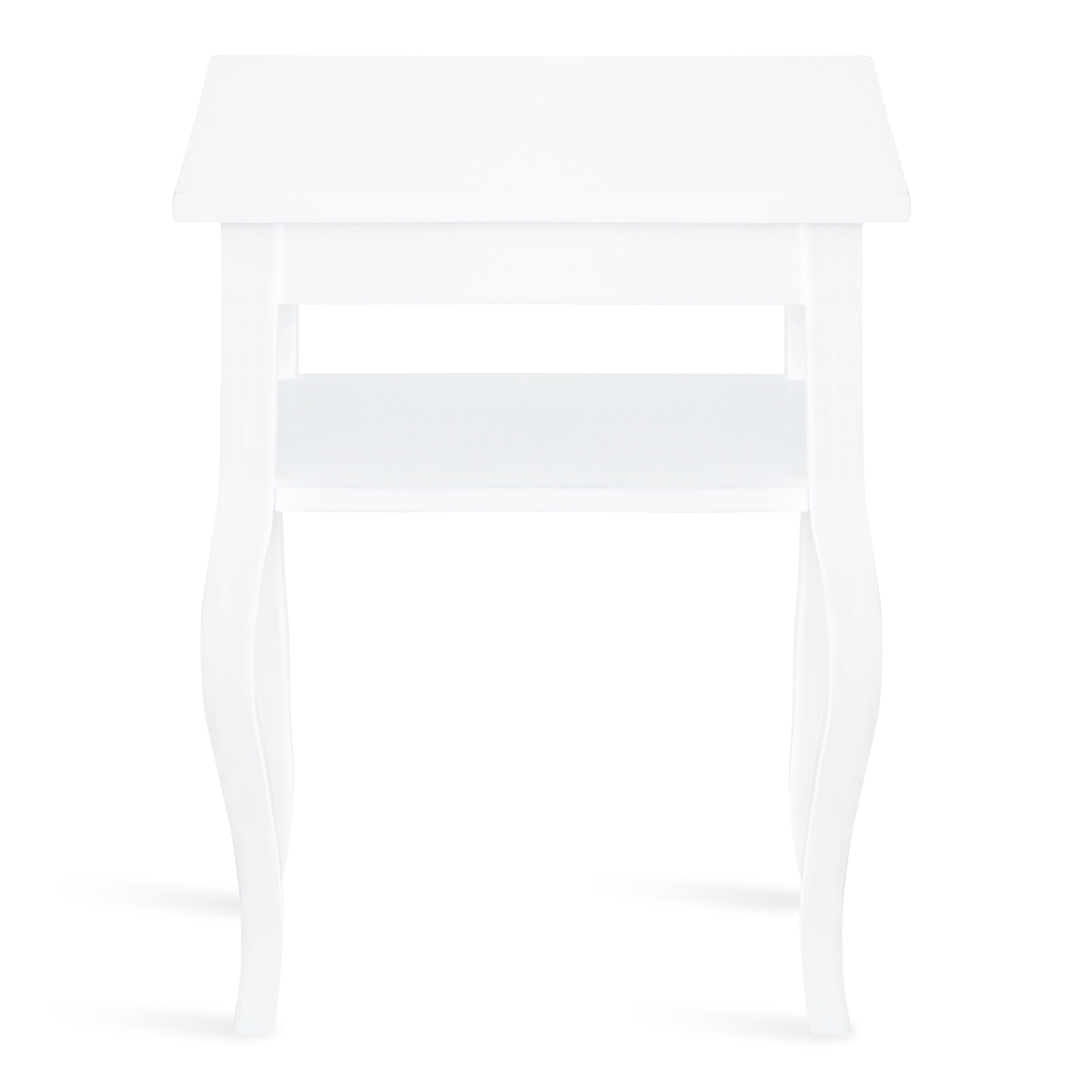 Side Table White 18x12x24 3