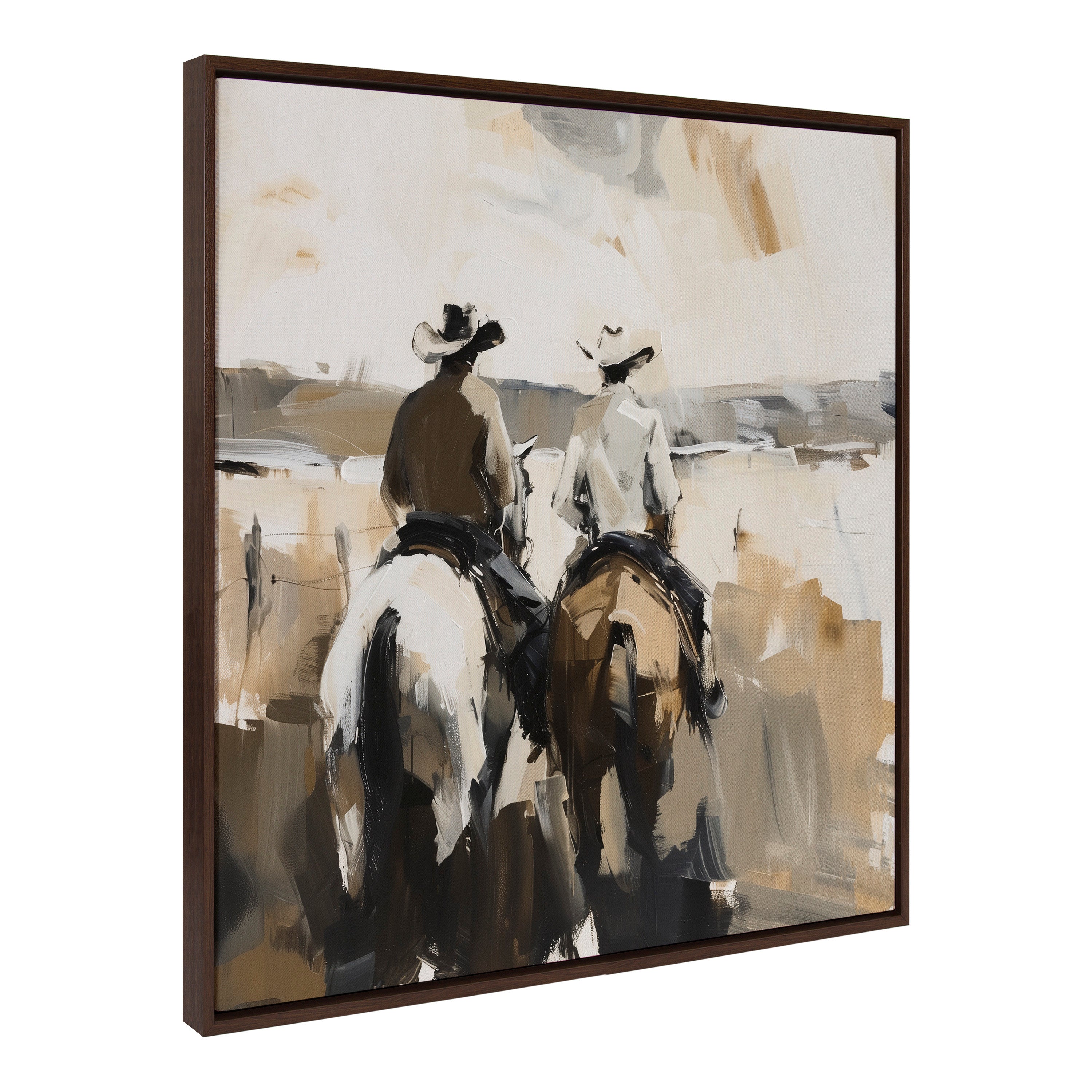 Framed Canvas 30x30 Sylvie Walnut 1
