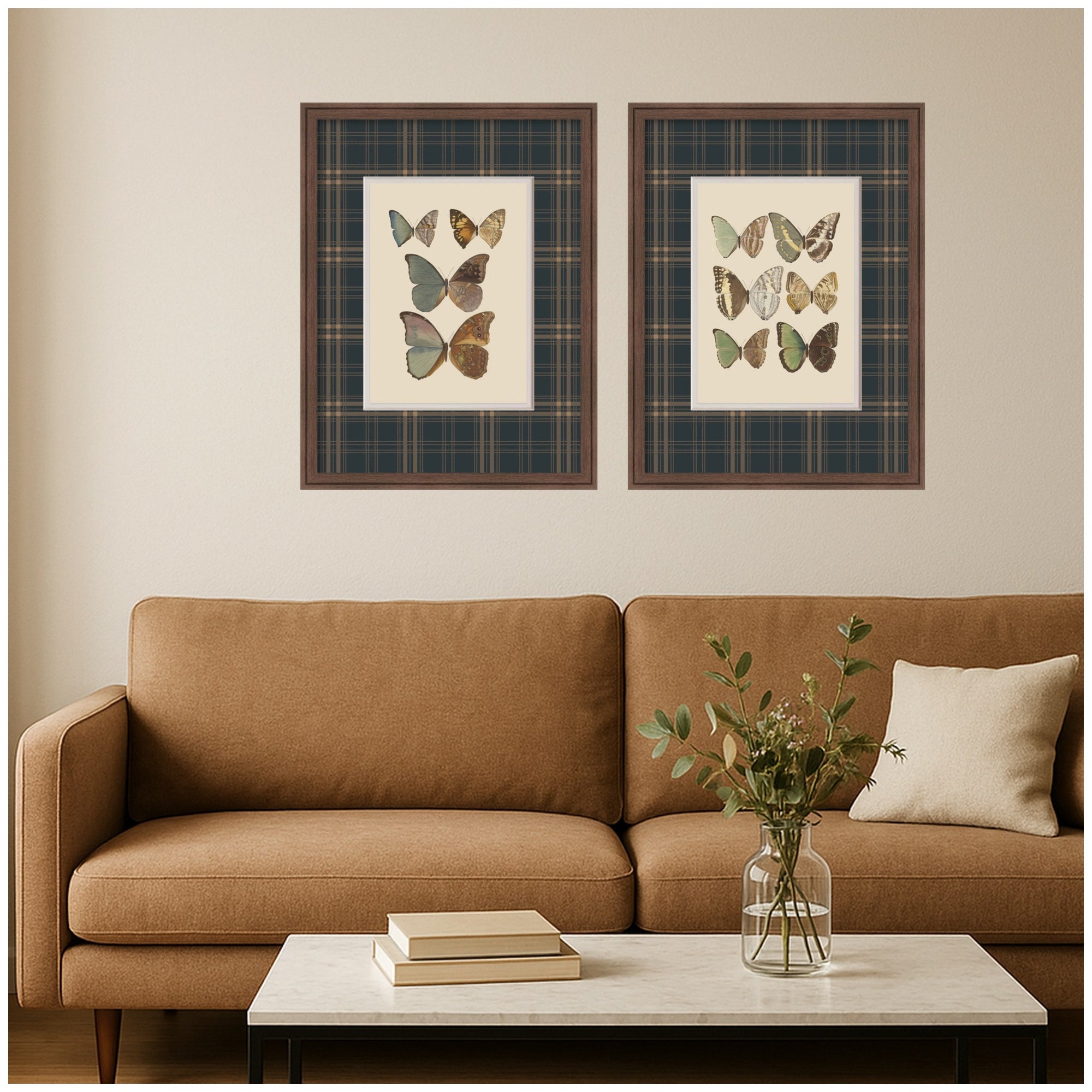 Framed Art Set 2 Piece Set 19x25 Florence Medium Brown 6