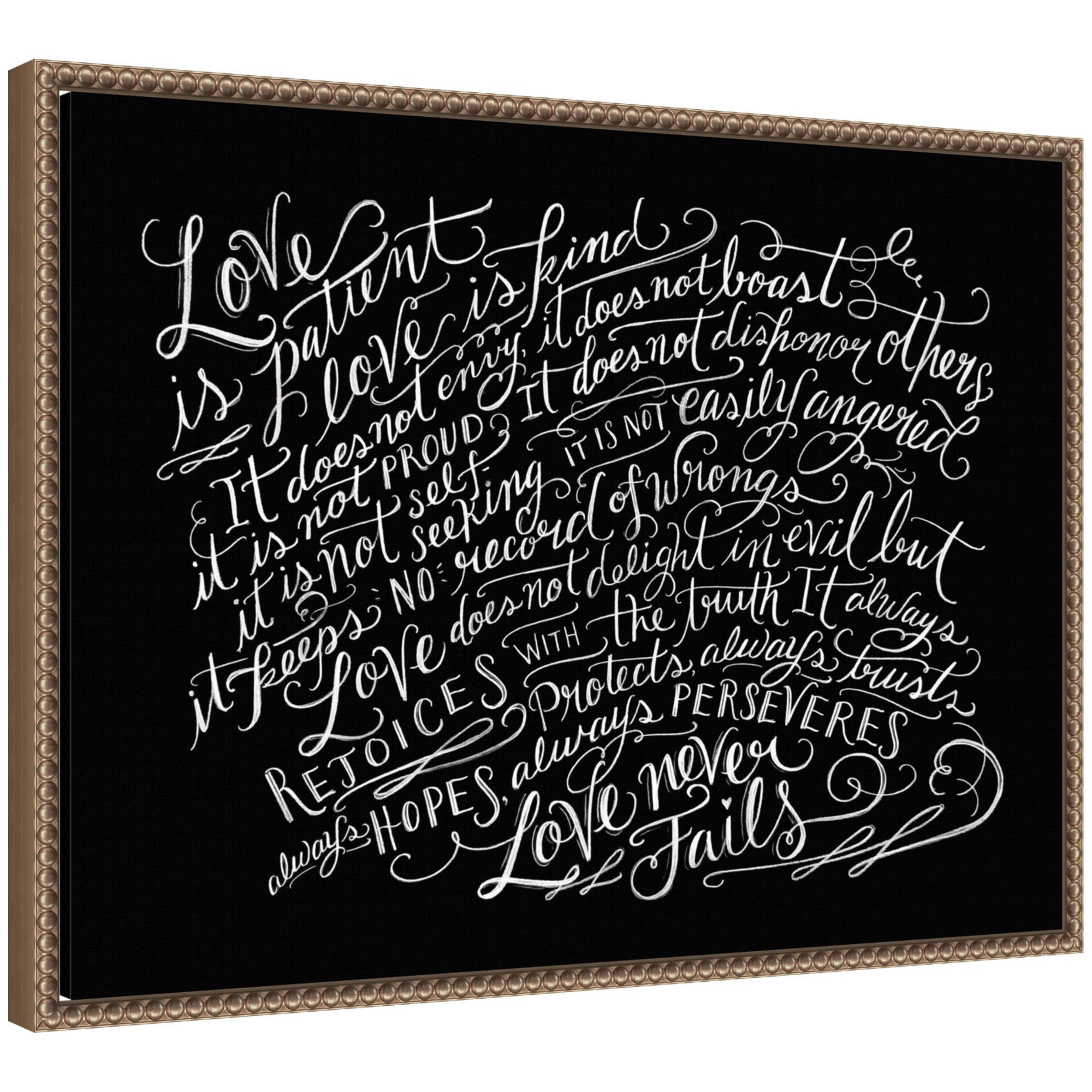 Framed Canvas 24x18 Sylvie Beaded Dark Gold 1
