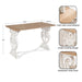 Writing Desk Rustic Brown White 46x24x30 2