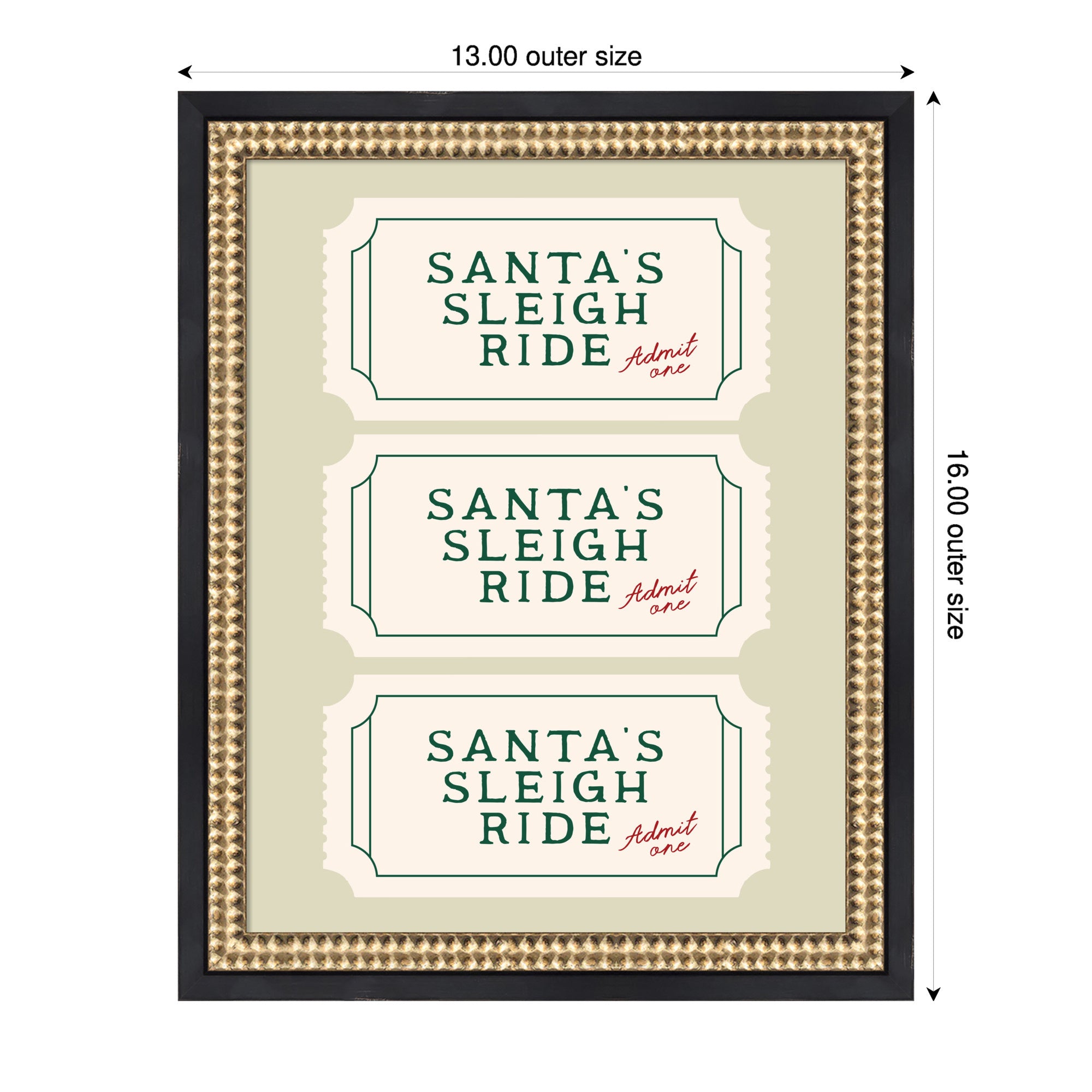 Mounted Canvas Castellan Black 13x16 2
