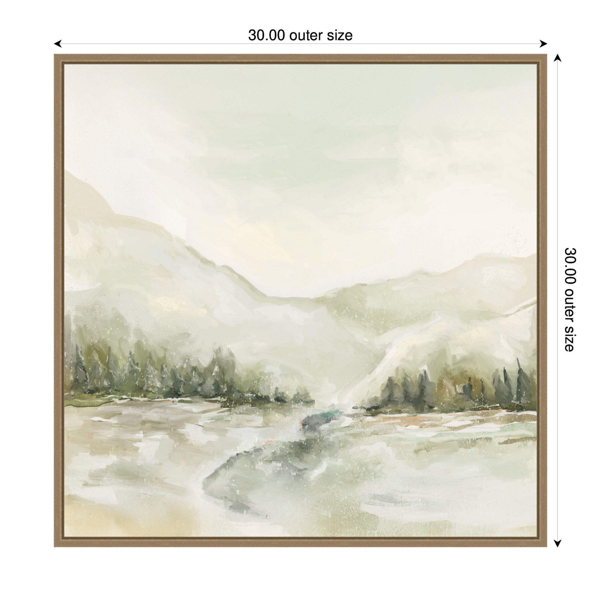 Framed Canvas Sylvie Dark Gold 30x30 2
