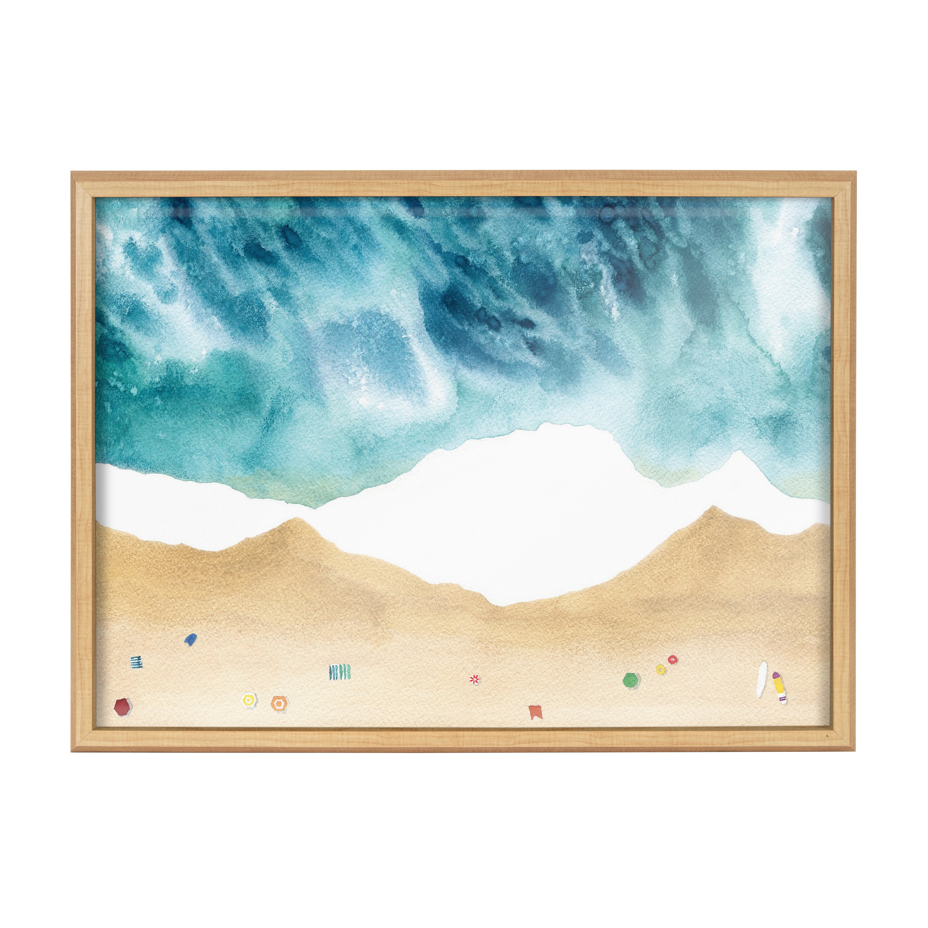Blake North Shore Framed Printed Glass by Janet Meinke-Lau
