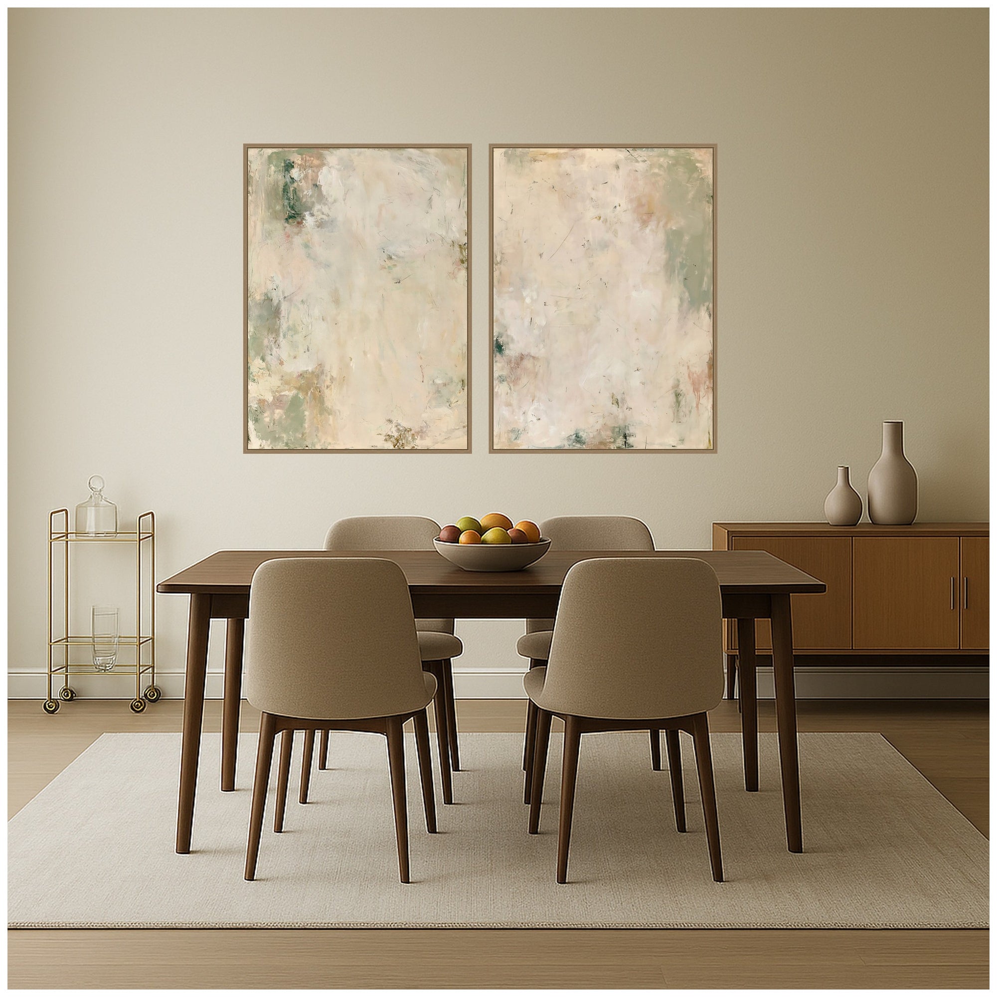 Framed Canvas Sylvie Dark Gold 2 Piece Set 28x38 5