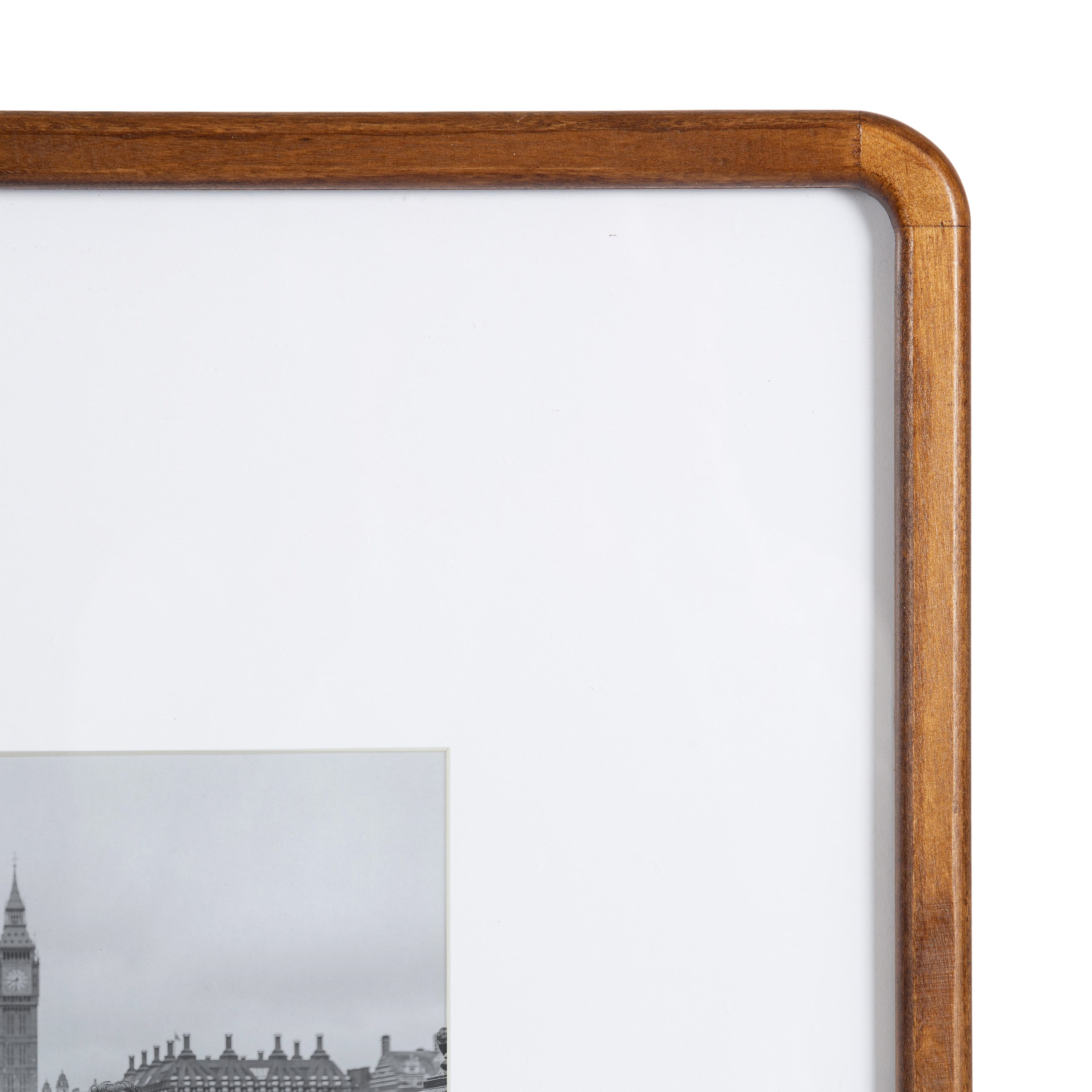 Wall Frame 11x14 matted to 5x7 Walnut Brown 3