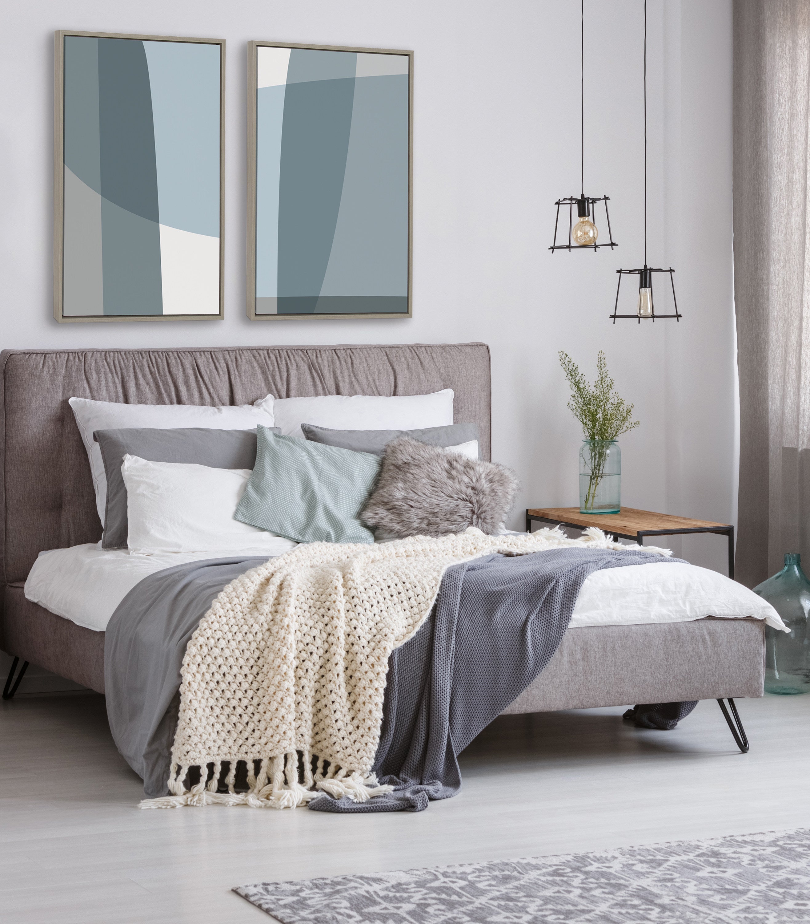 Art Set 2 Piece Set 23x33 Sylvie Graywash 5