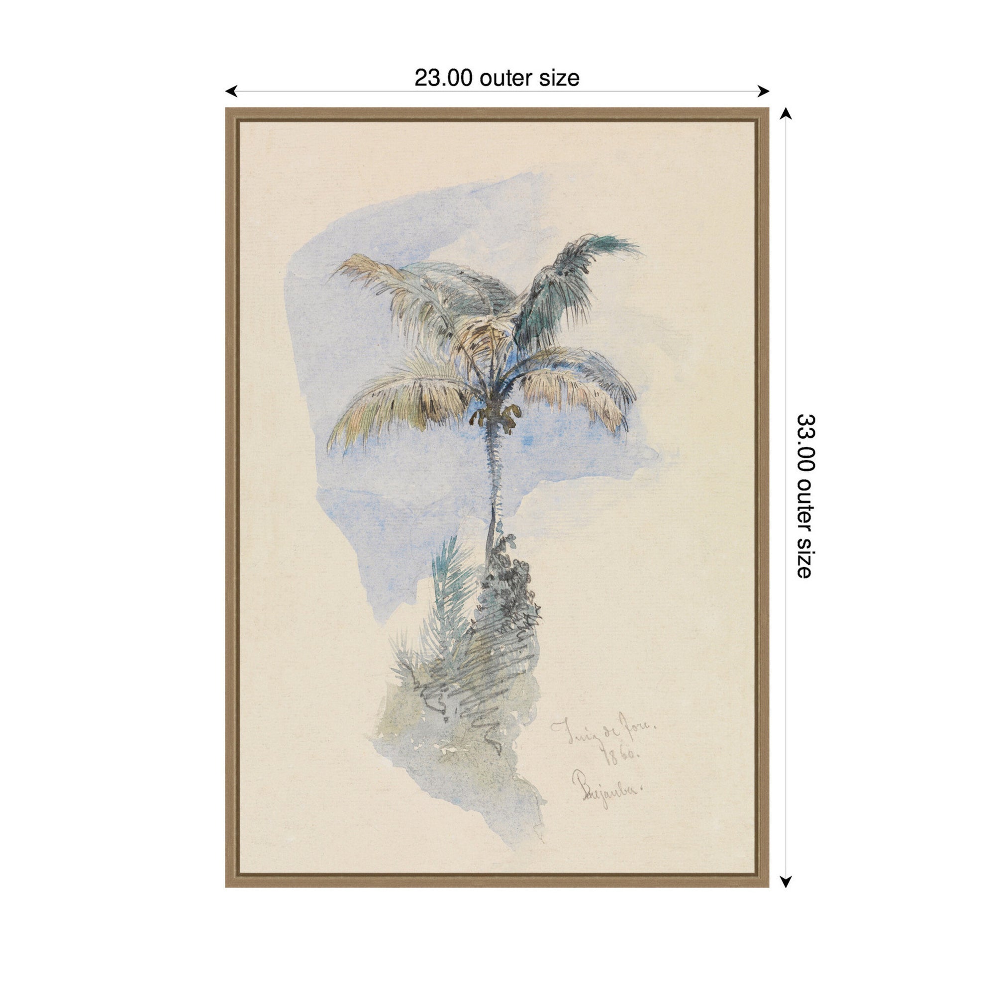 Framed Canvas 23x33 Sylvie Dark Gold 2